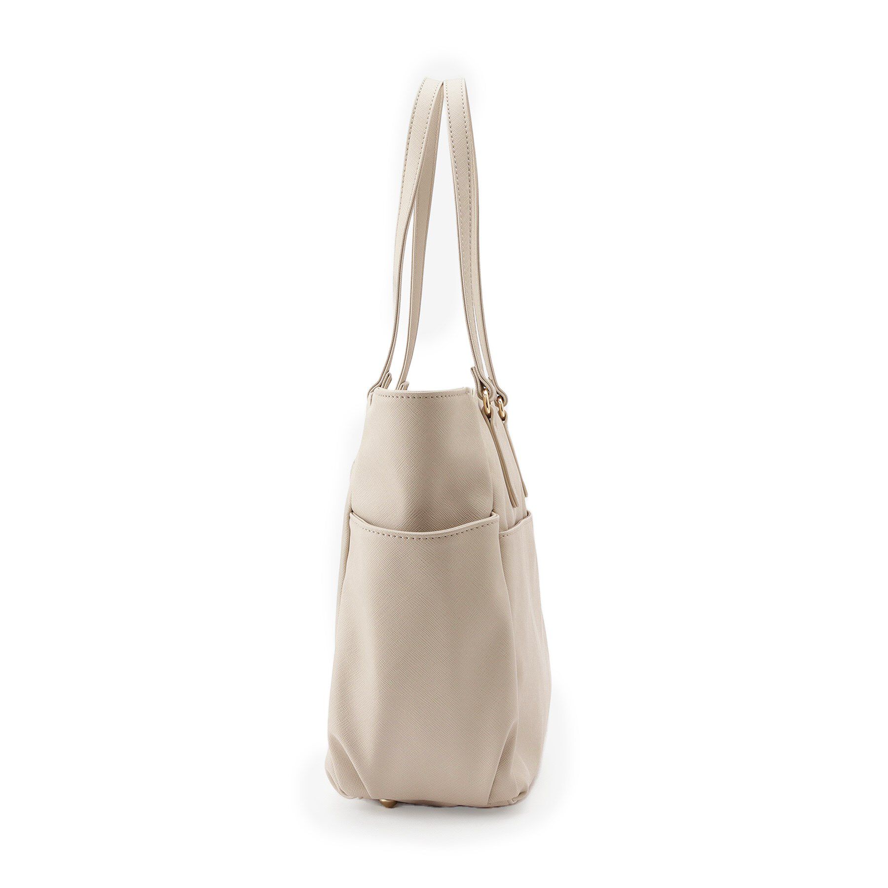 ITS&rsquo;DEMO「【通勤／10ポケット】ベルト飾り付角シボA4トート」|トートバッグ|