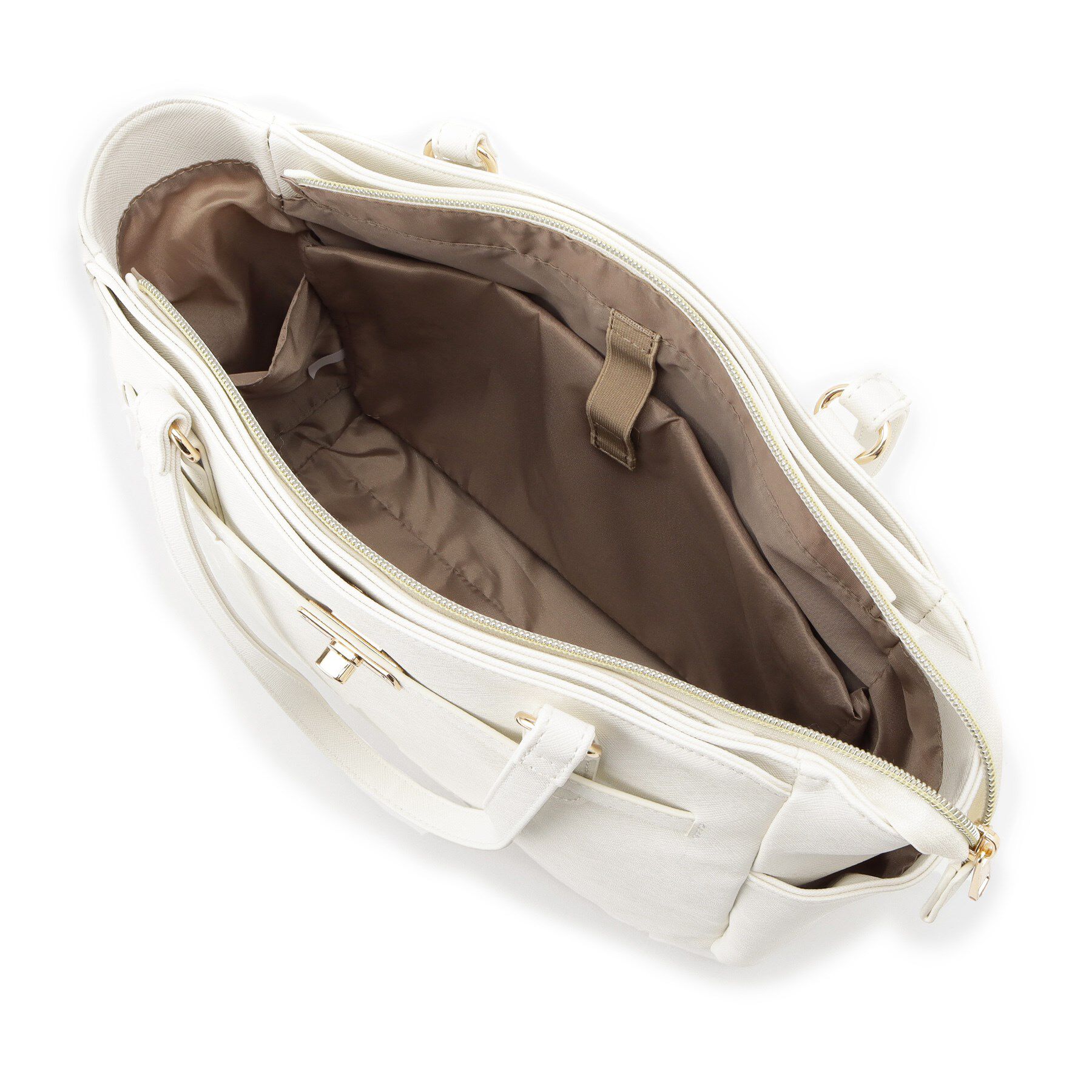 ITS&rsquo;DEMO「【通勤／10ポケット】ベルト飾り付角シボA4トート」|トートバッグ|