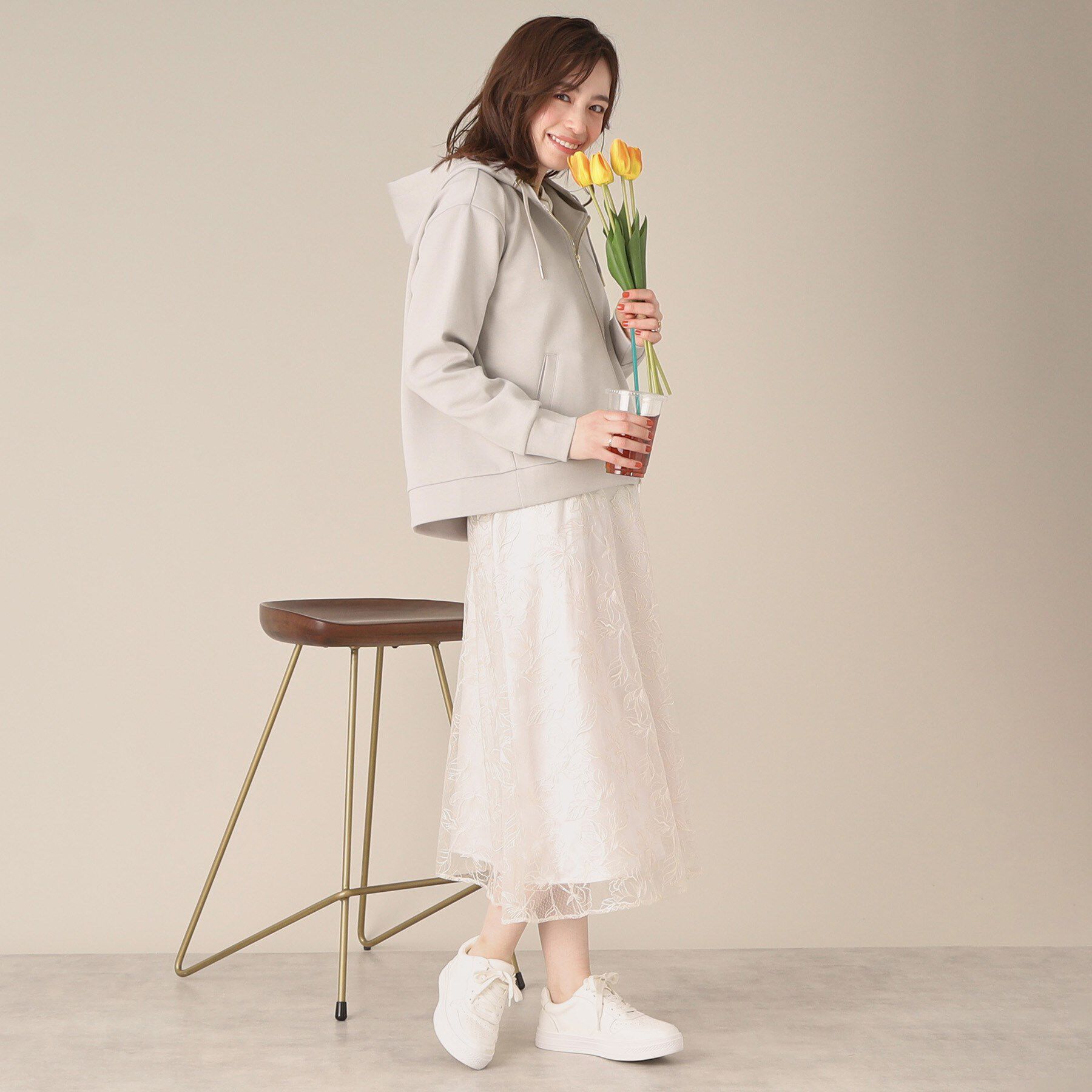 ITS&rsquo;DEMO「【手洗い可】ダブルジップダンボールパーカ」|パーカー|