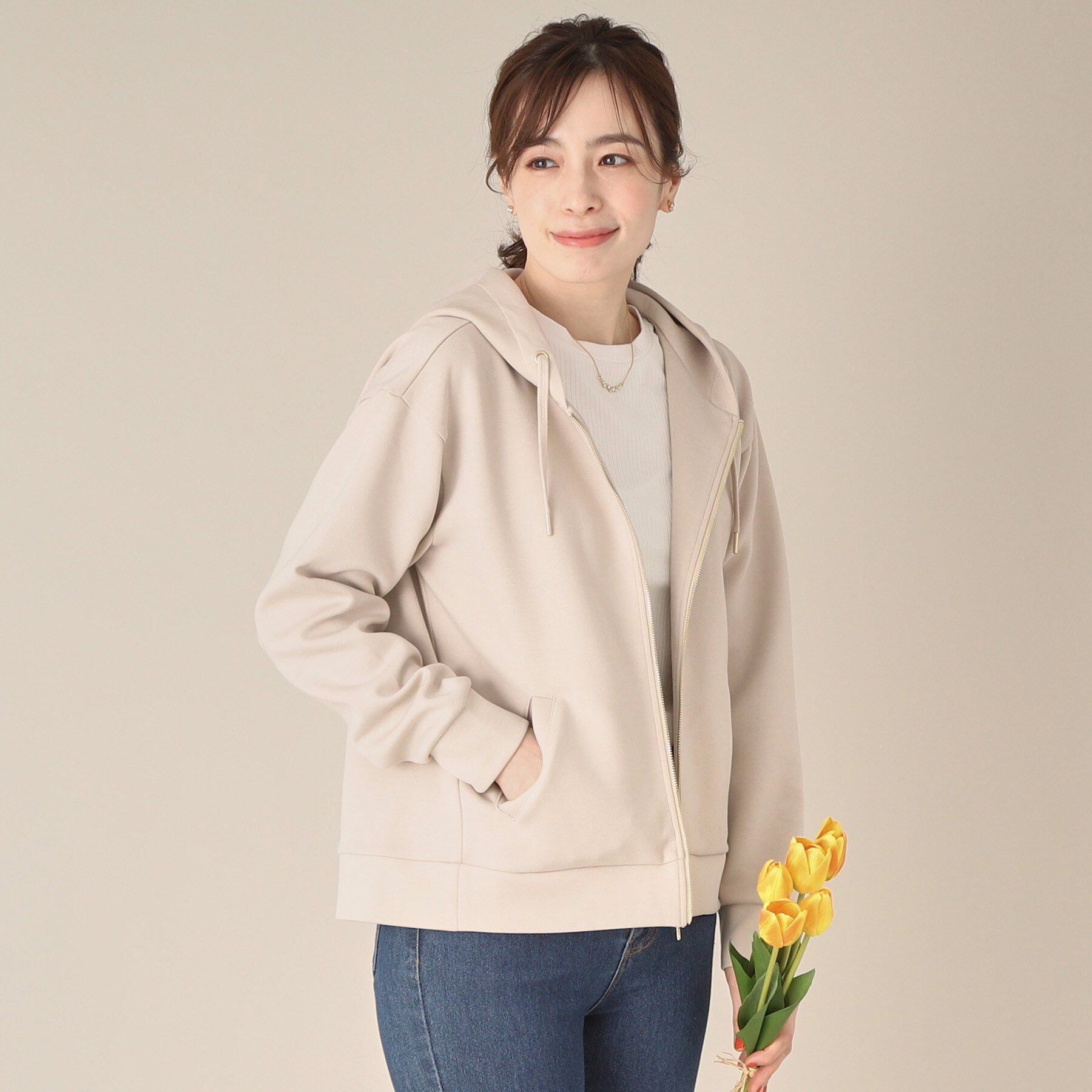 ITS&rsquo;DEMO「【手洗い可】ダブルジップダンボールパーカ」|パーカー|