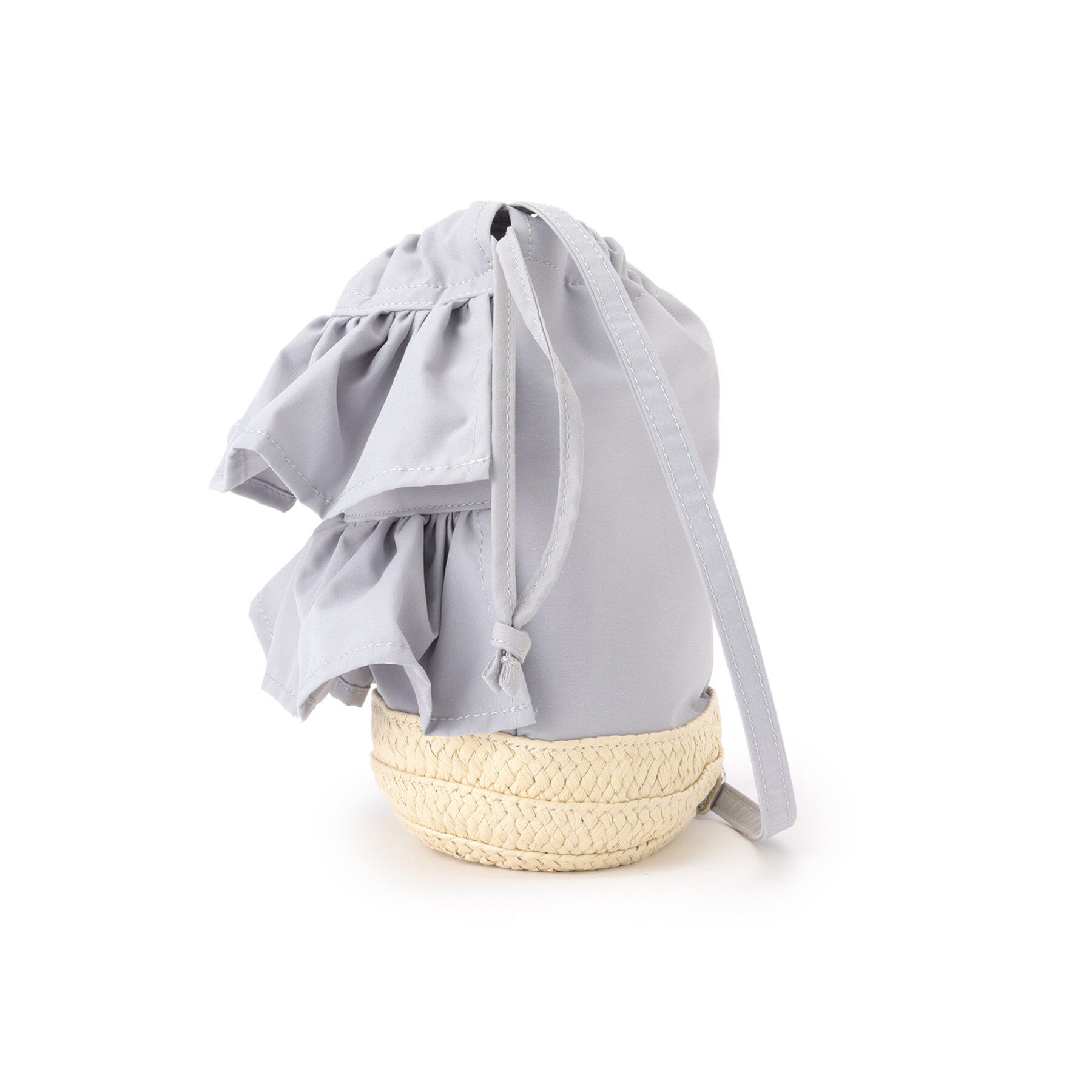 ITS&rsquo;DEMO「雑材フリルコンビ巾着ショルダー」|ショルダー・メッセンジャー|