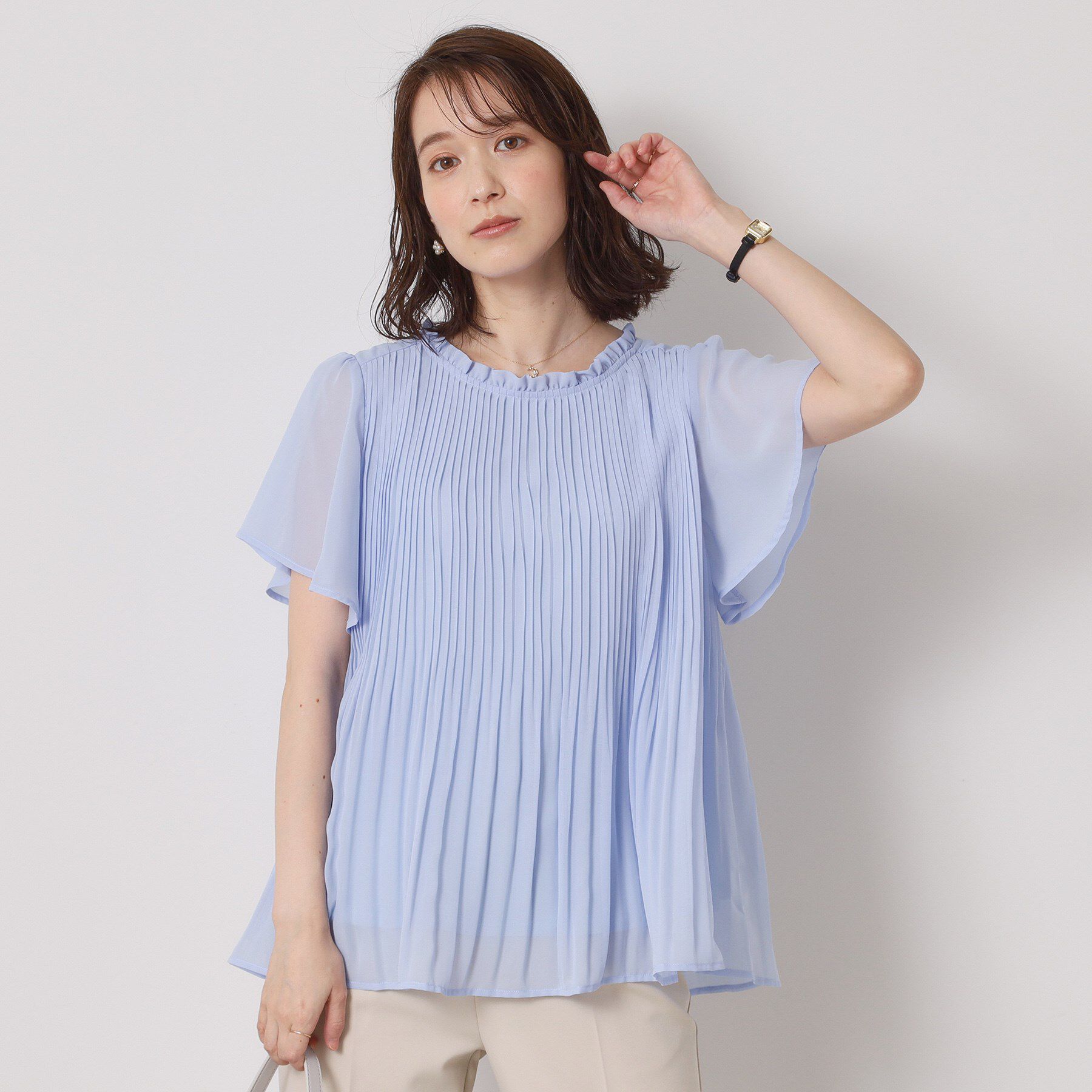 ITS&rsquo;DEMO「【手洗い可】プリーツブラウス」|シャツ・ブラウス|