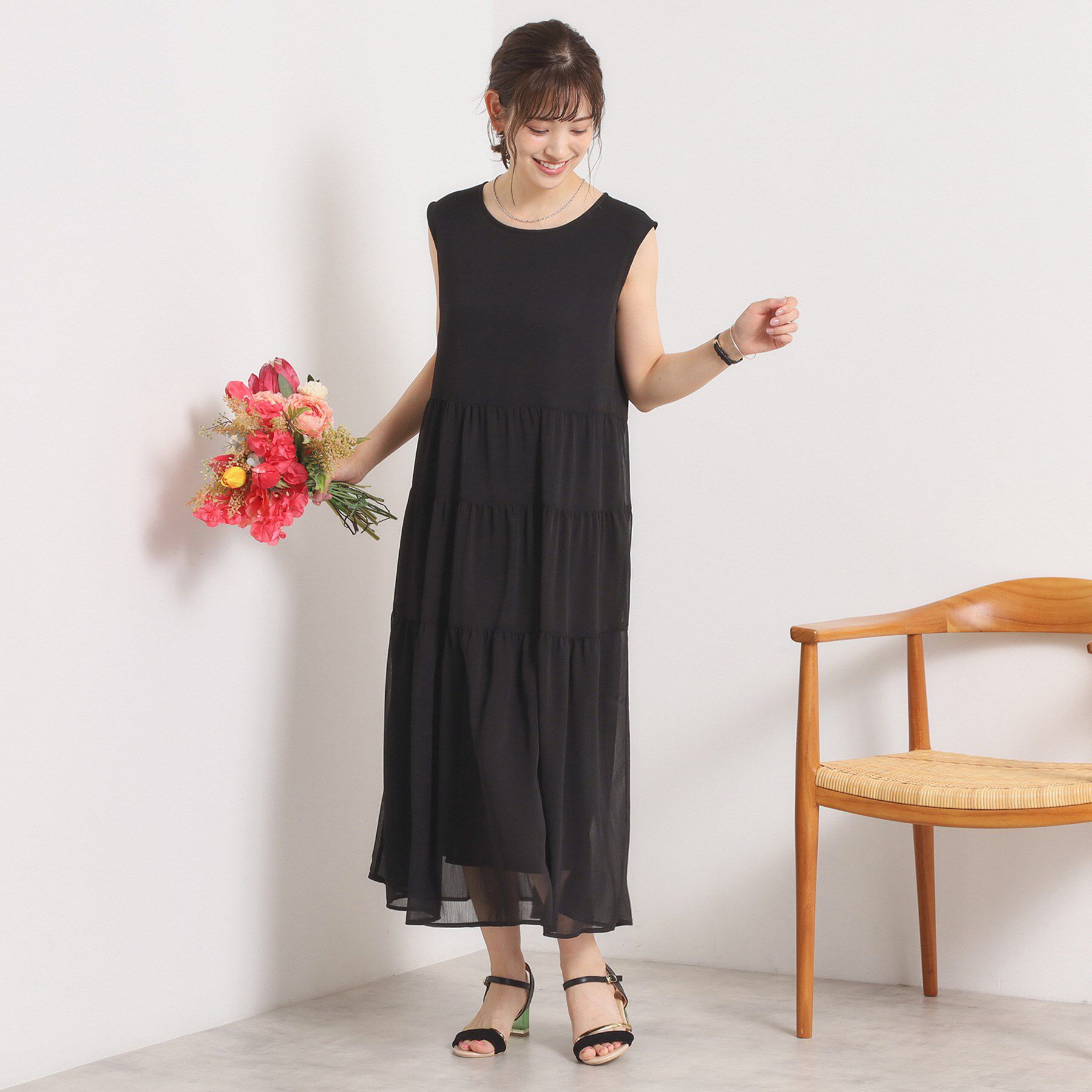 ITS&rsquo;DEMO「【手洗い可】楊柳マキシワンピース」|ワンピース|