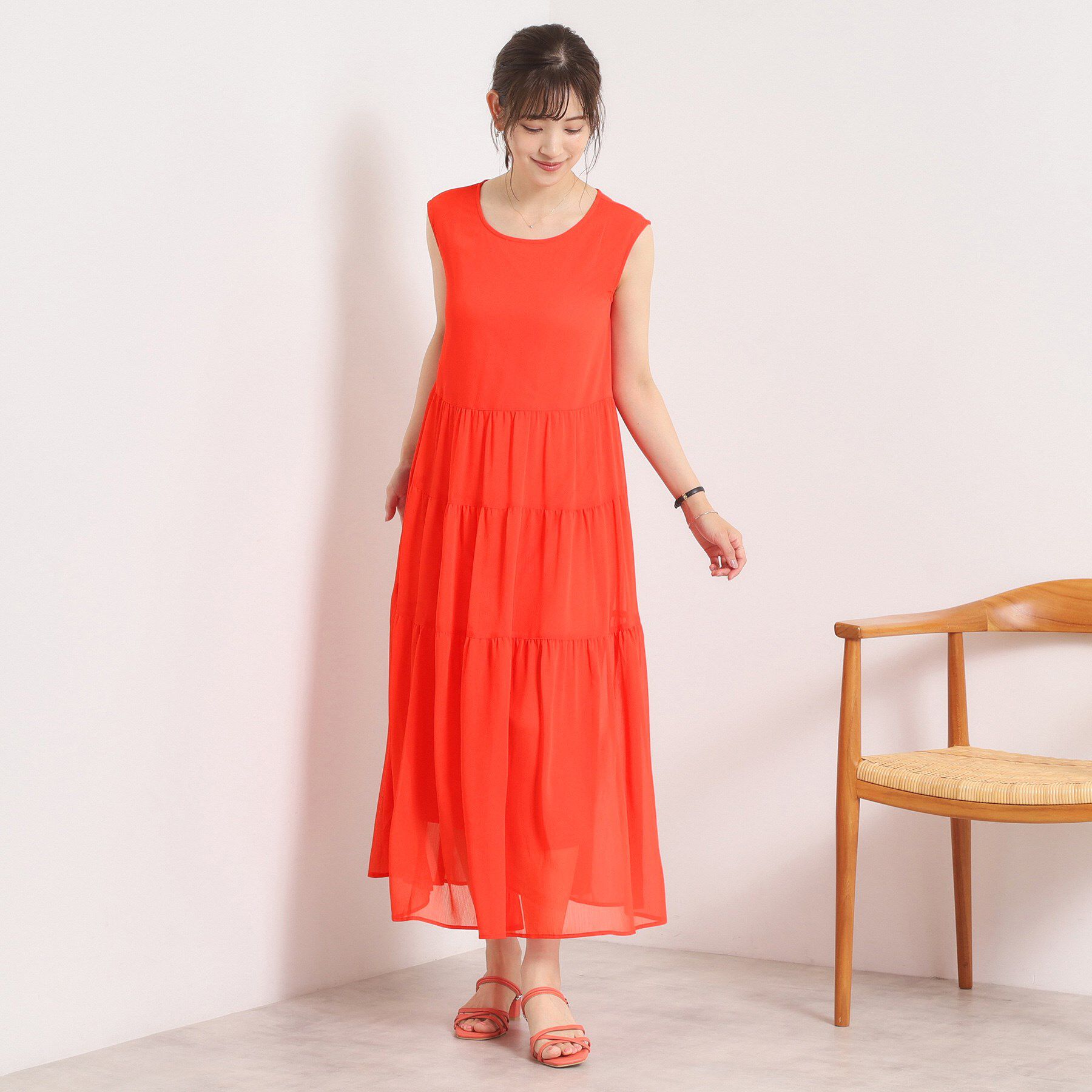 ITS&rsquo;DEMO「【手洗い可】楊柳マキシワンピース」|ワンピース|