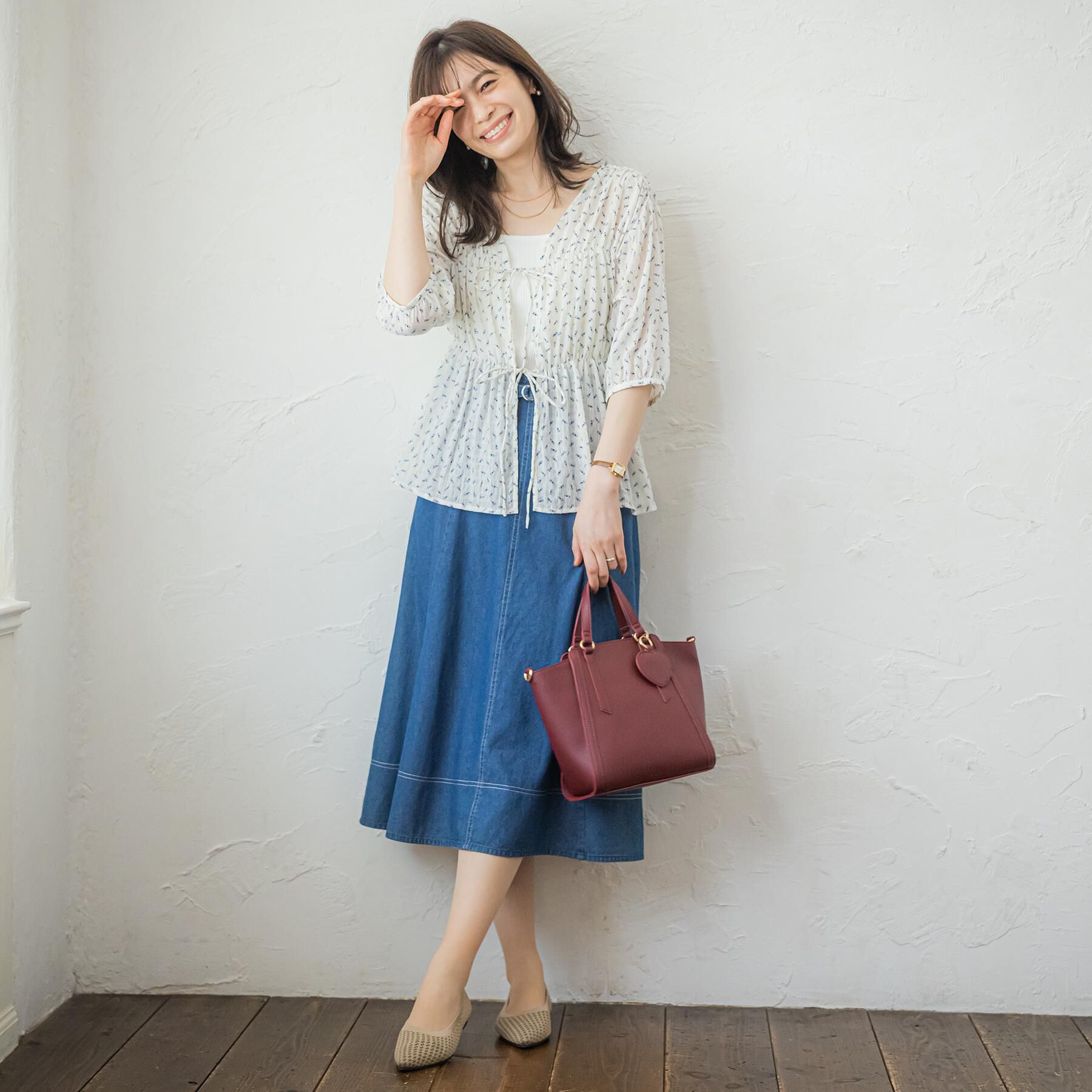 ITS&rsquo;DEMO「ミラーチャーム付き2WAYトート」|ハンドバッグ|