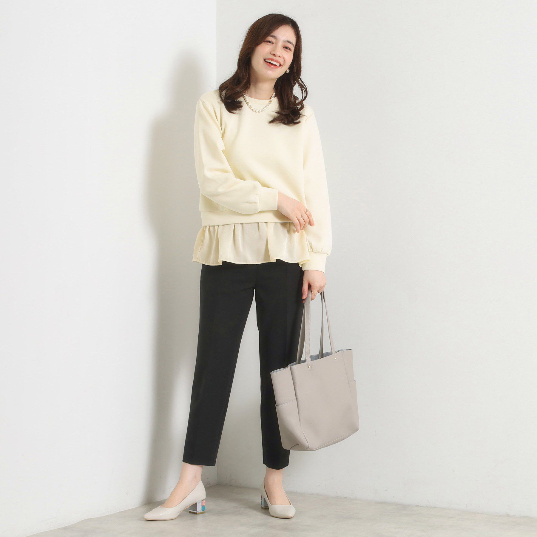 ITS&rsquo;DEMO「【洗濯機OK】異素材コンビプルオーバー」|Tシャツ・カットソー|