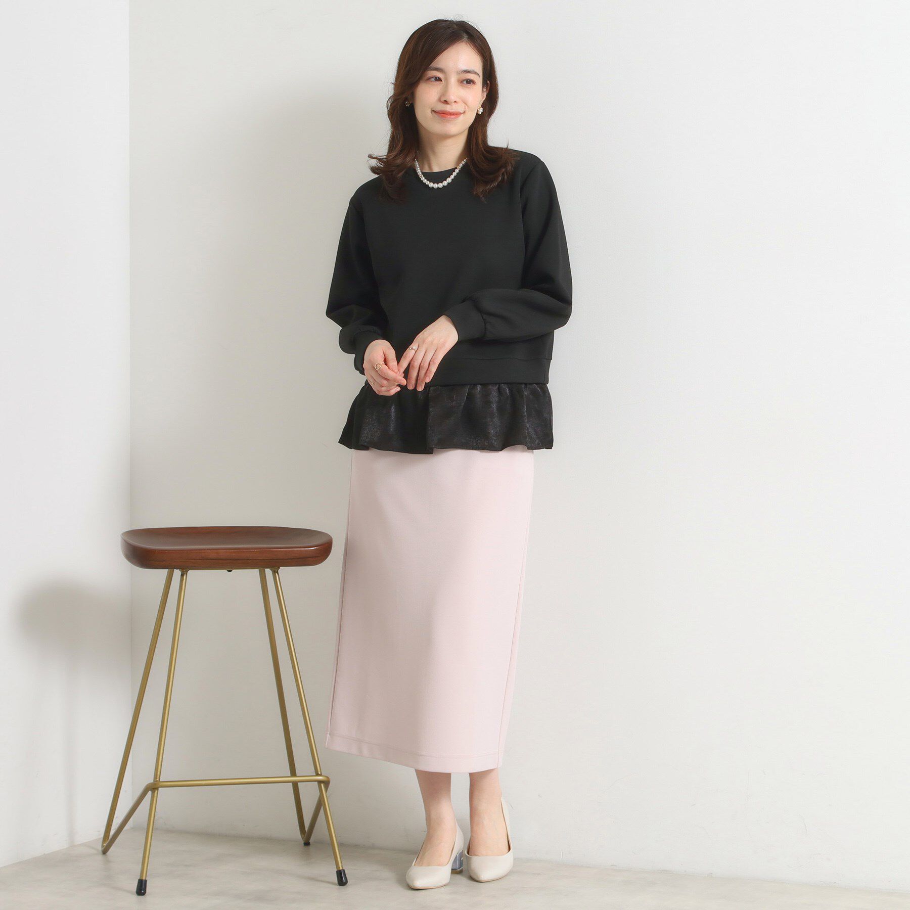 ITS&rsquo;DEMO「【洗濯機OK】異素材コンビプルオーバー」|Tシャツ・カットソー|