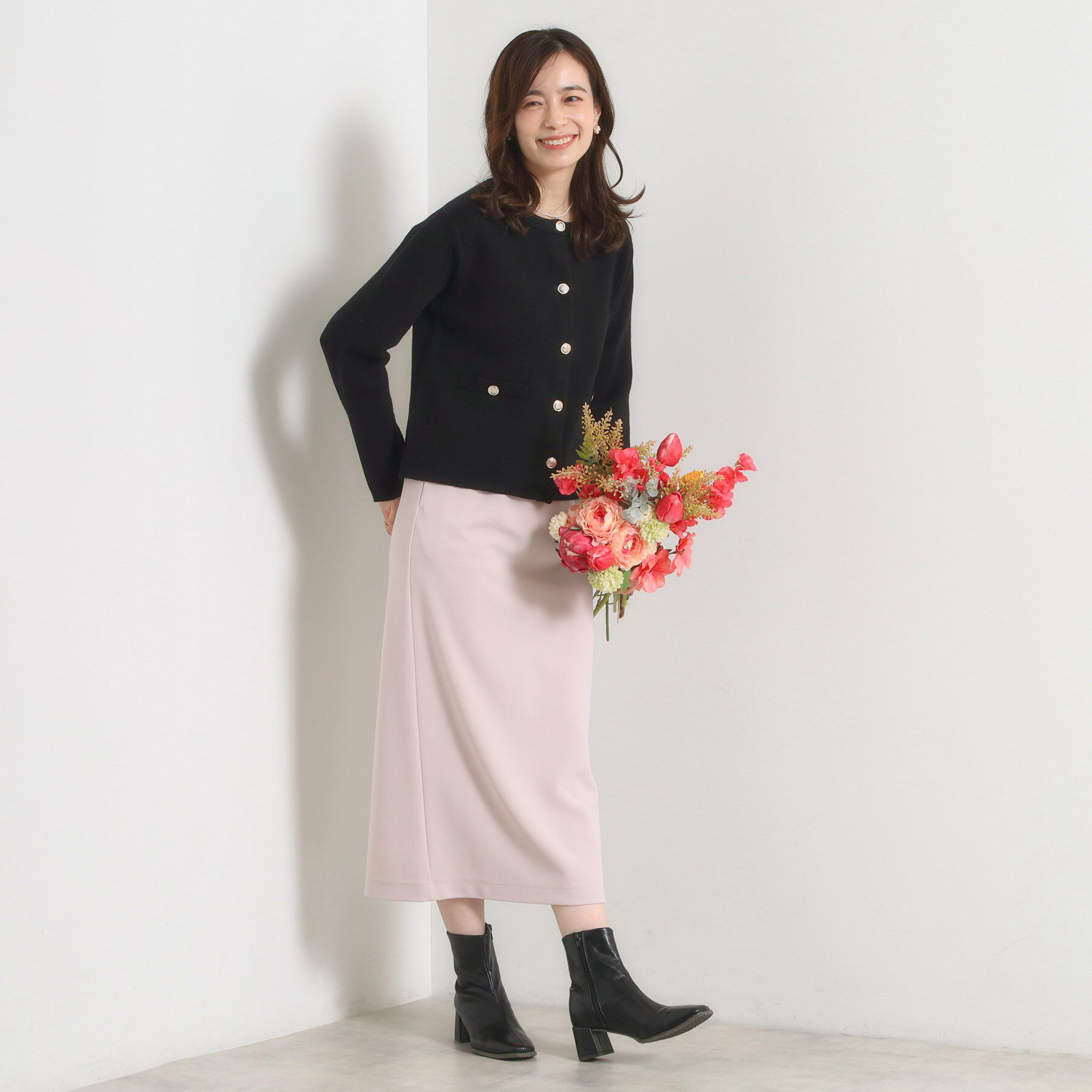 ITS&rsquo;DEMO「【手洗い可】ニットジャケット」|ノーカラージャケット|