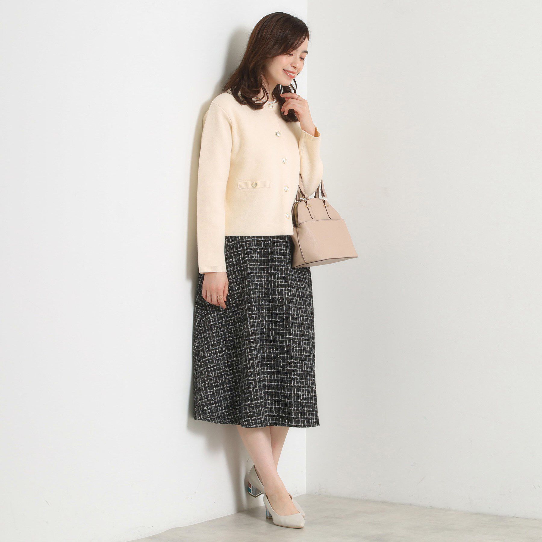 ITS&rsquo;DEMO「【手洗い可】ニットジャケット」|ノーカラージャケット|