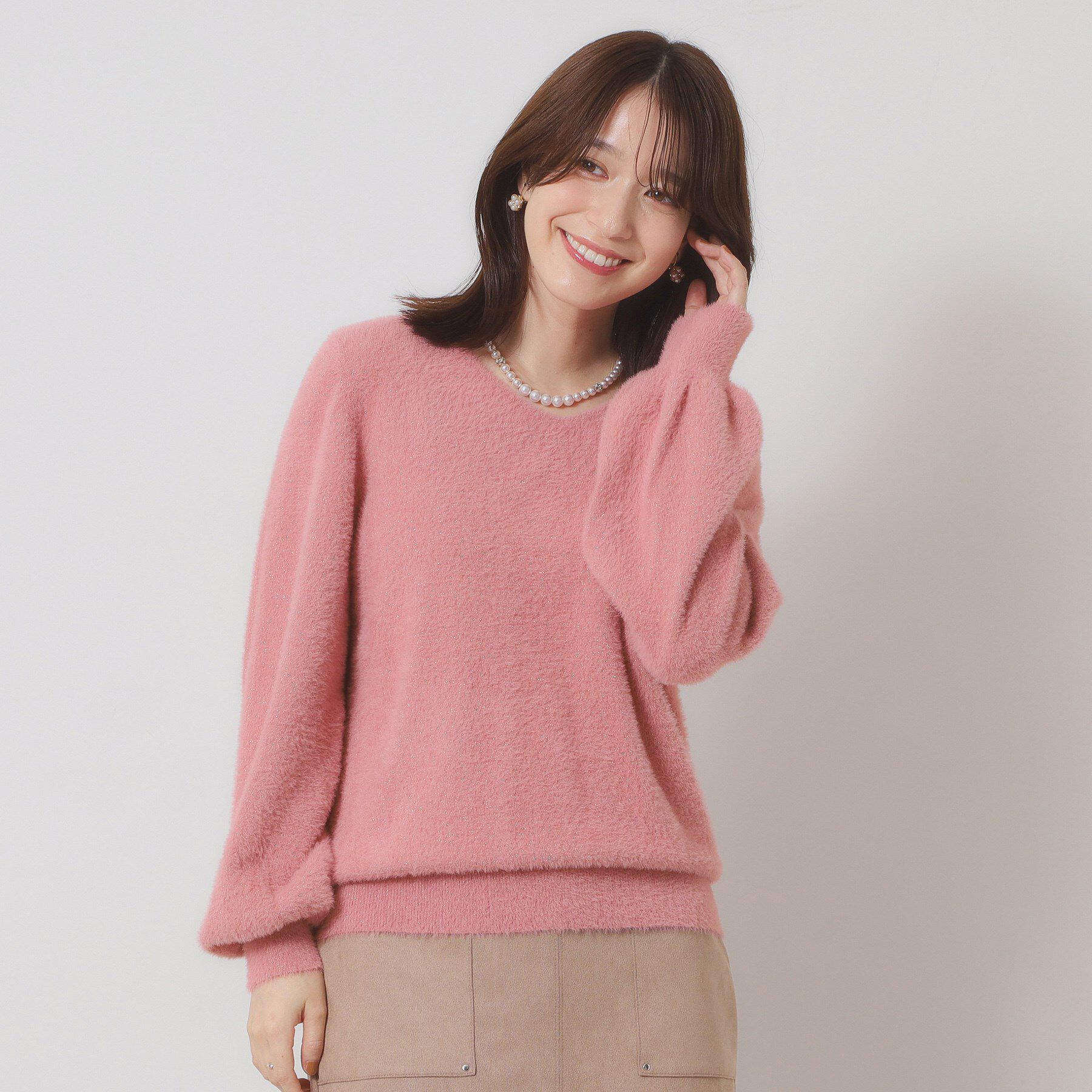 ITS&rsquo;DEMO「【手洗い可】ラメフェザーヤーンニット」|ニット・セーター|