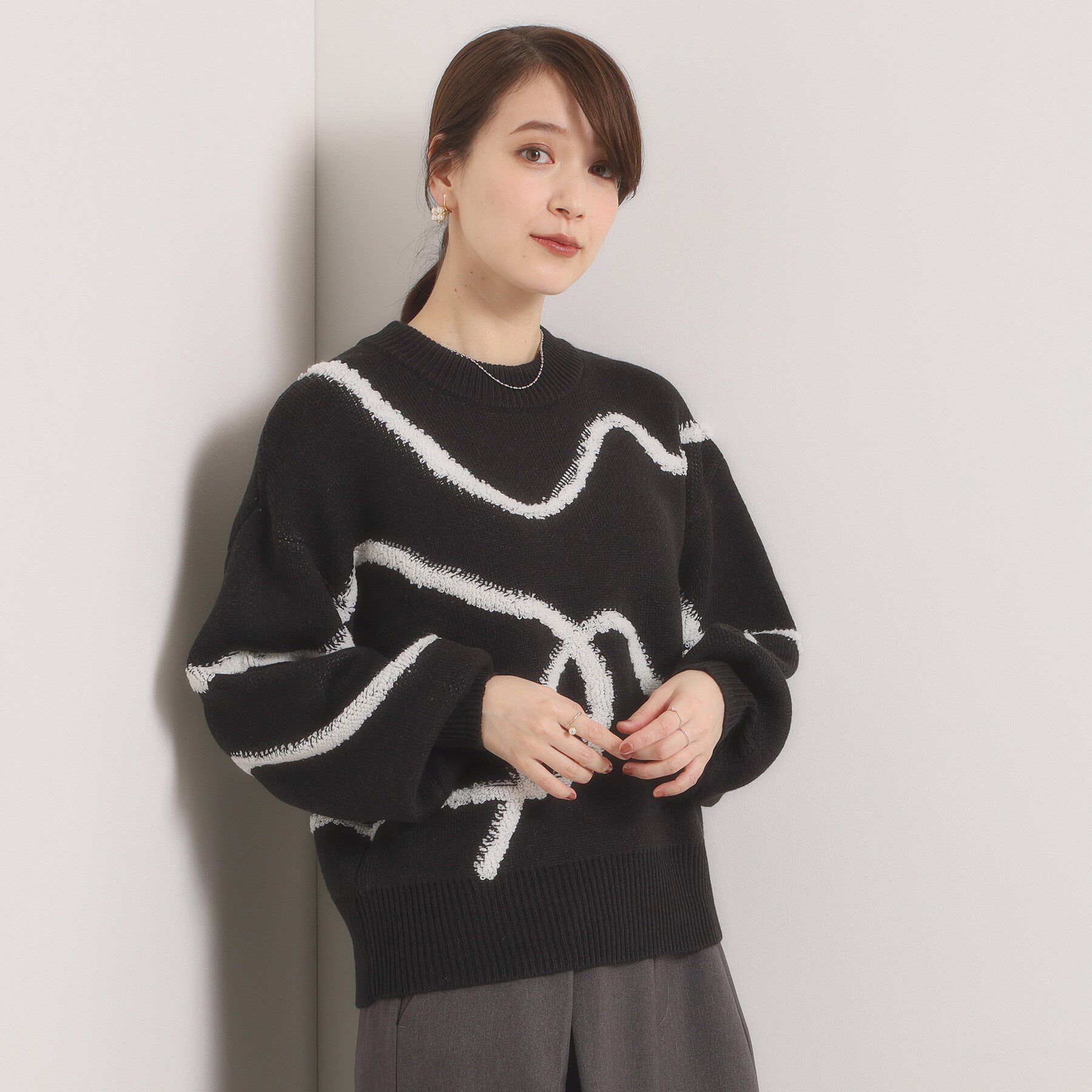 ITS&rsquo;DEMO「【手洗い可】ニュアンス柄ニット」|ニット・セーター|