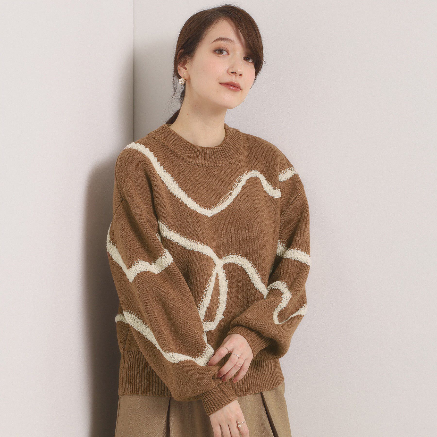 ITS&rsquo;DEMO「【手洗い可】ニュアンス柄ニット」|ニット・セーター|