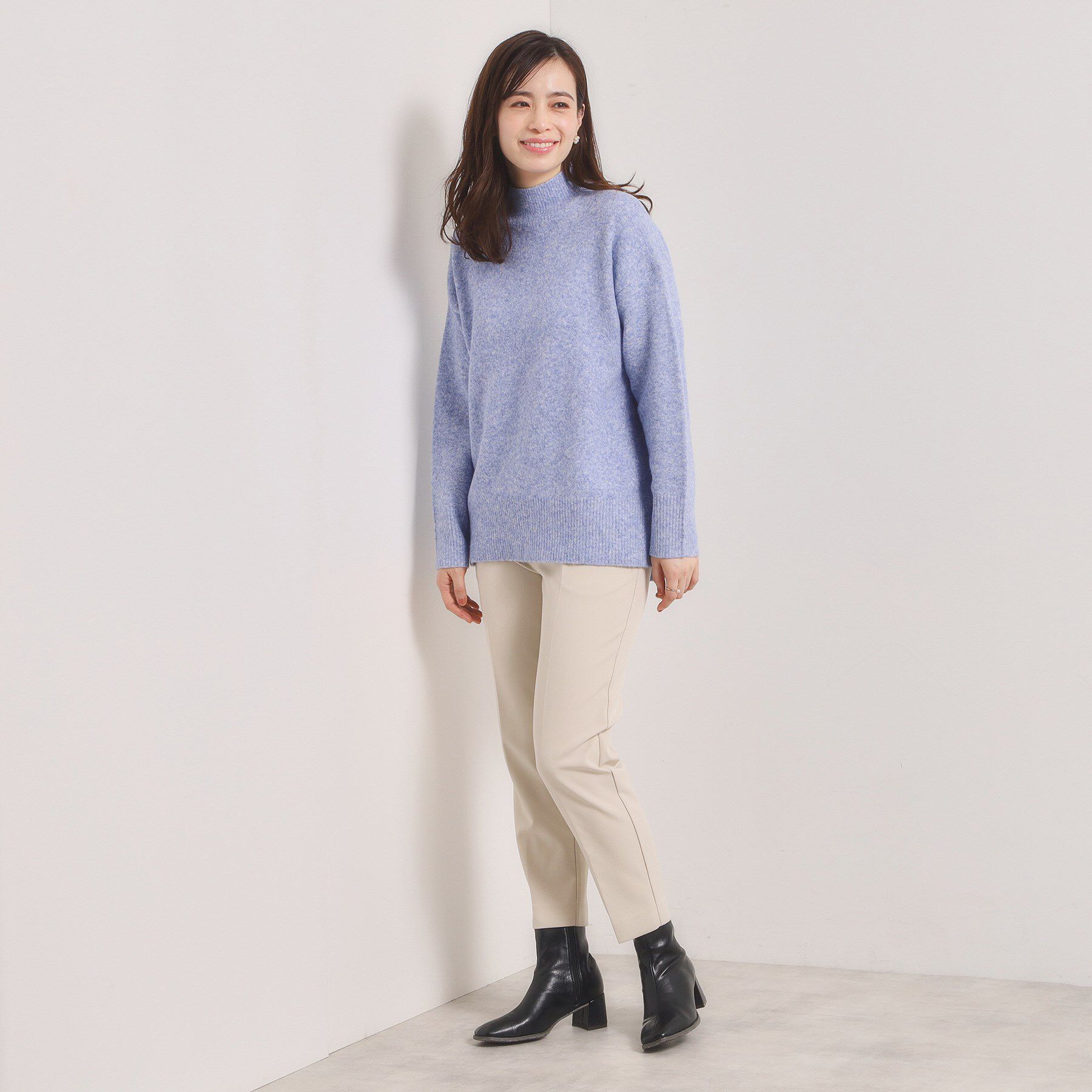 ITS&rsquo;DEMO「【洗濯機OK】ミックスヤーンハイネックニット」|ニット・セーター|