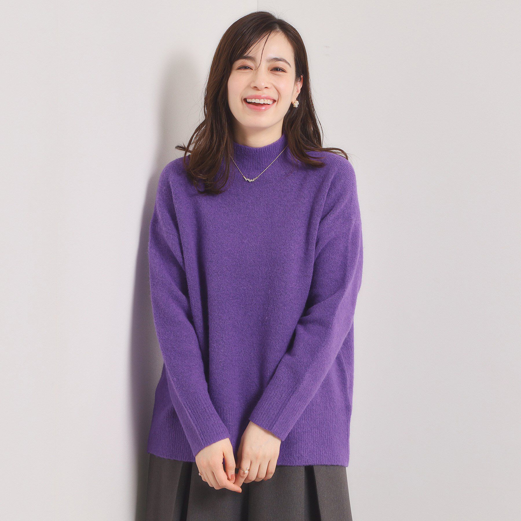 ITS&rsquo;DEMO「【洗濯機OK】ミックスヤーンハイネックニット」|ニット・セーター|