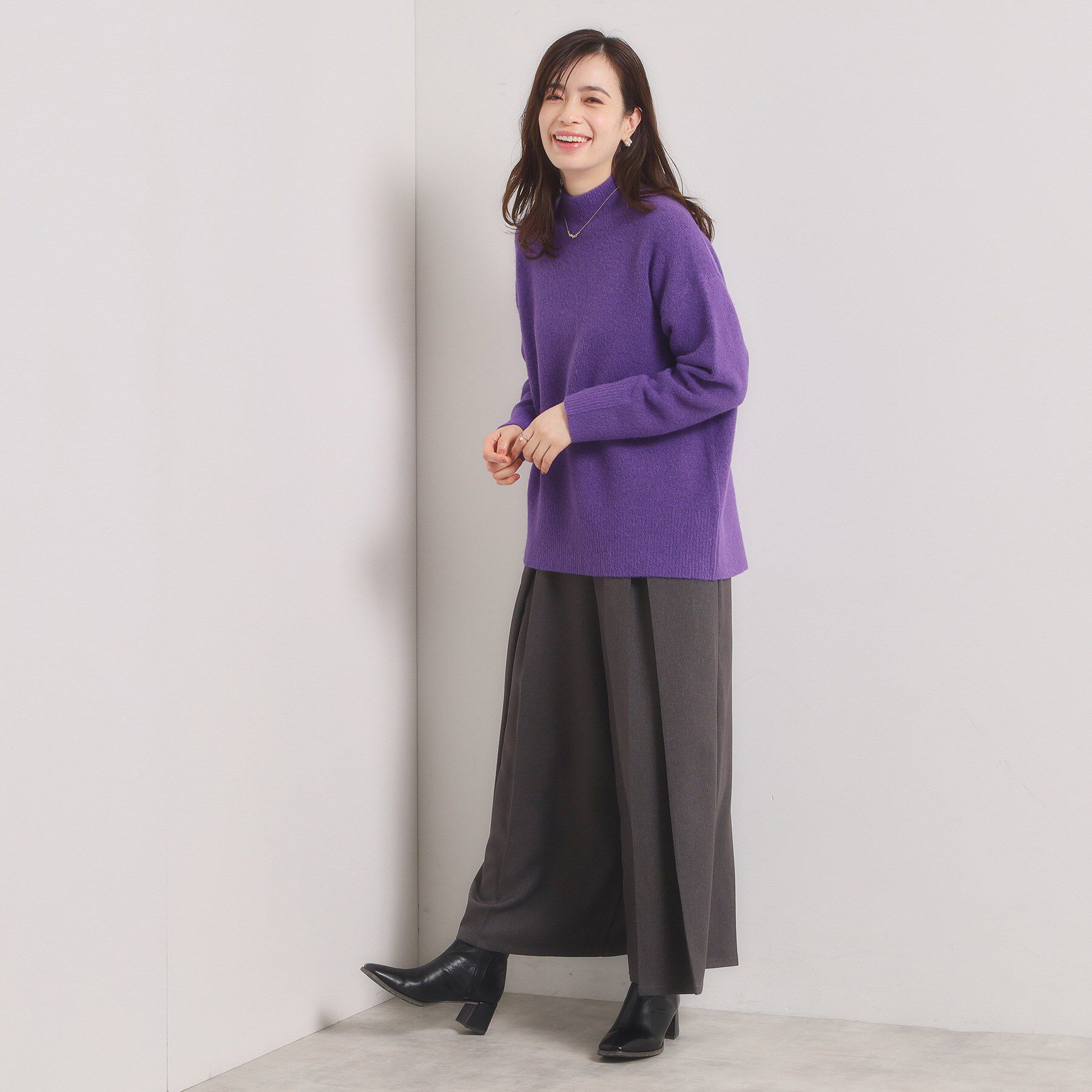 ITS&rsquo;DEMO「【洗濯機OK】ミックスヤーンハイネックニット」|ニット・セーター|