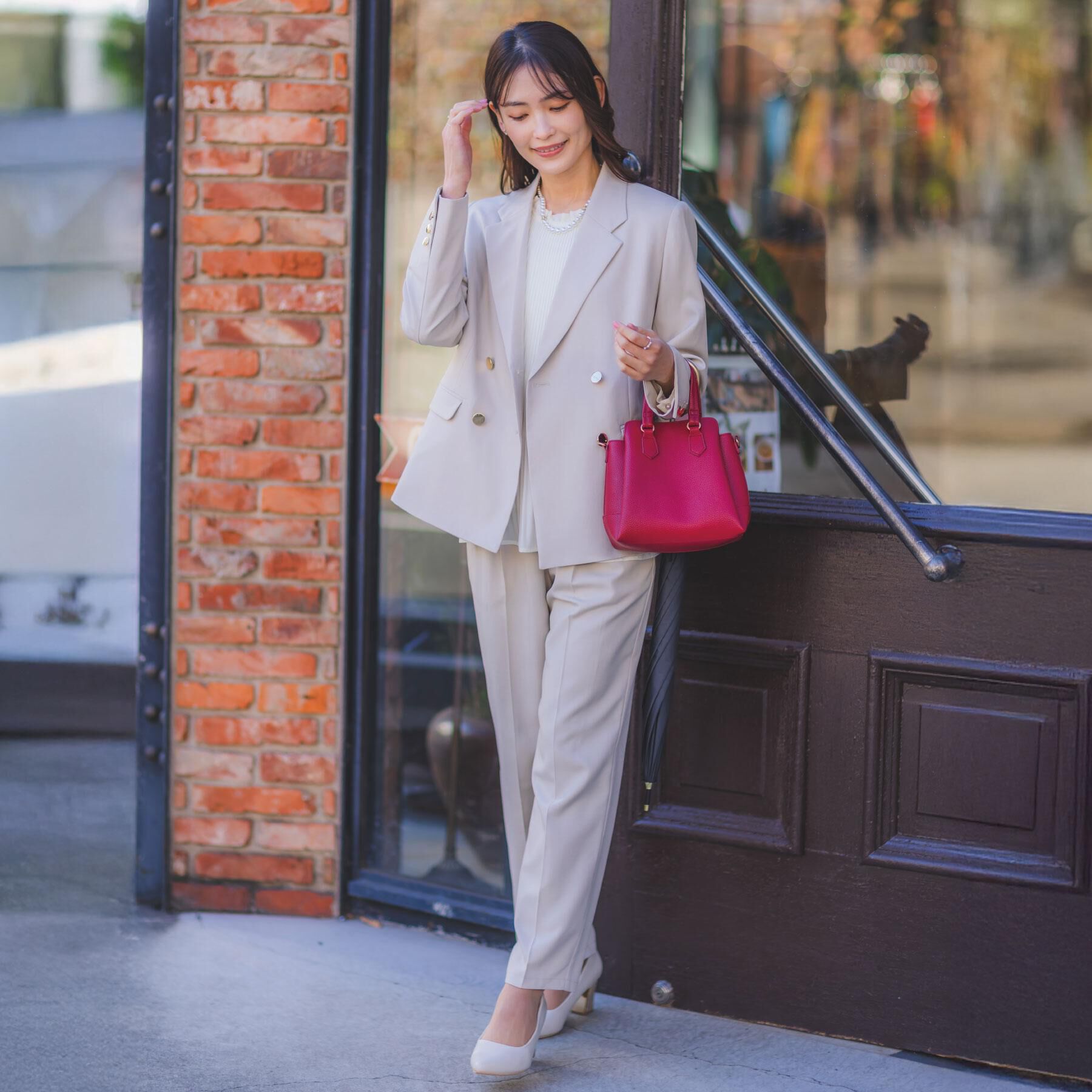 ITS&rsquo;DEMO「【入卒／洗濯機OK／イージーケア】ツイルストレッチダブルジャケット」|テーラードジャケット|