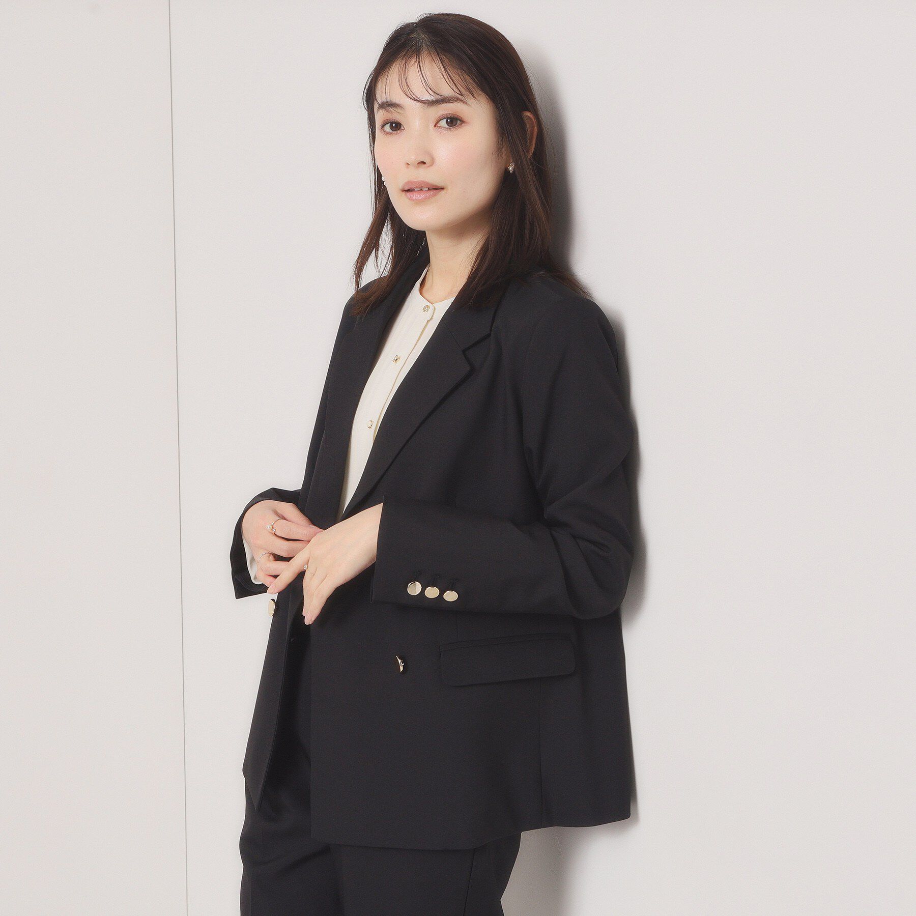 ITS&rsquo;DEMO「【入卒／洗濯機OK／イージーケア】ツイルストレッチダブルジャケット」|テーラードジャケット|