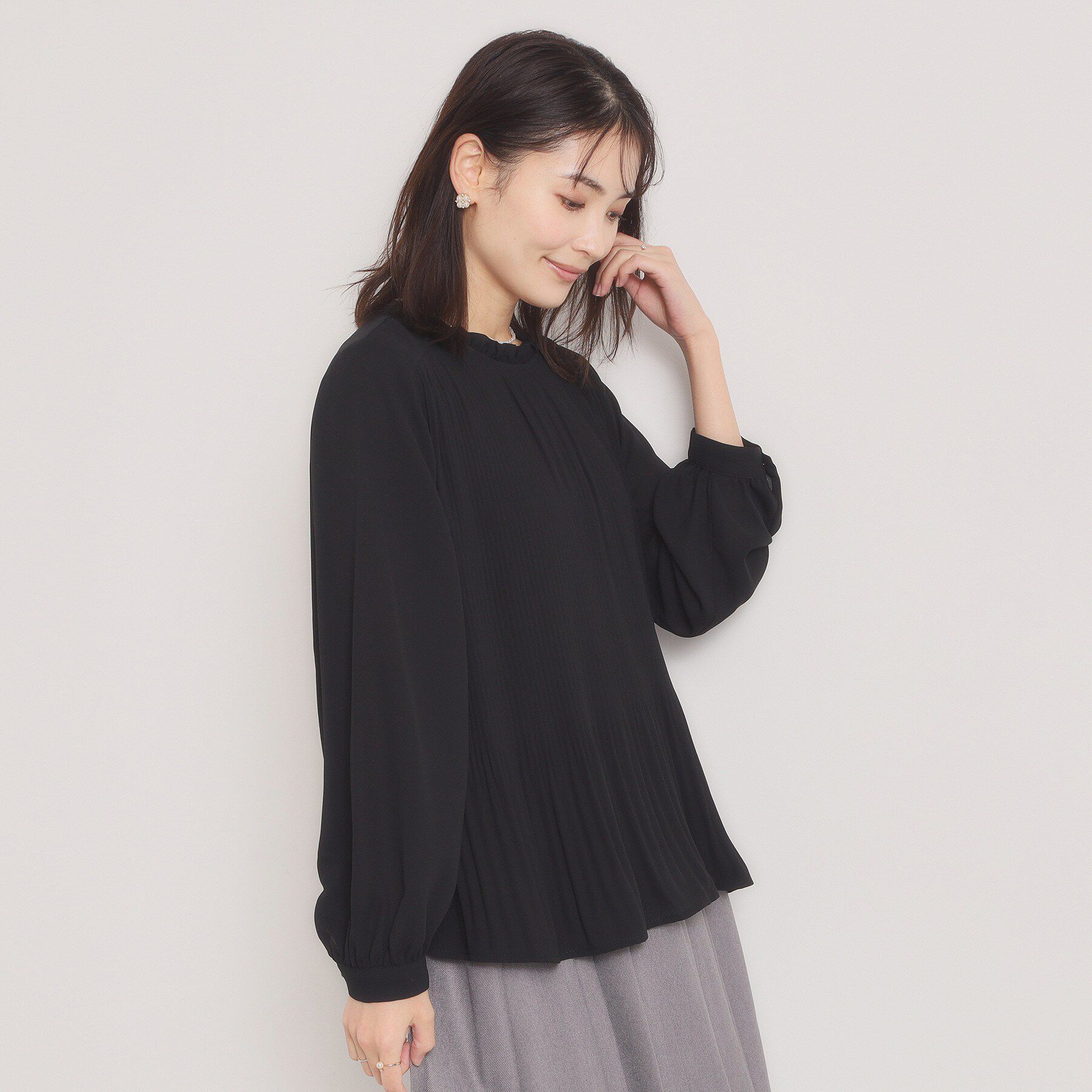 ITS&rsquo;DEMO「【入卒／手洗い可】プリーツブラウス」|シャツ・ブラウス|