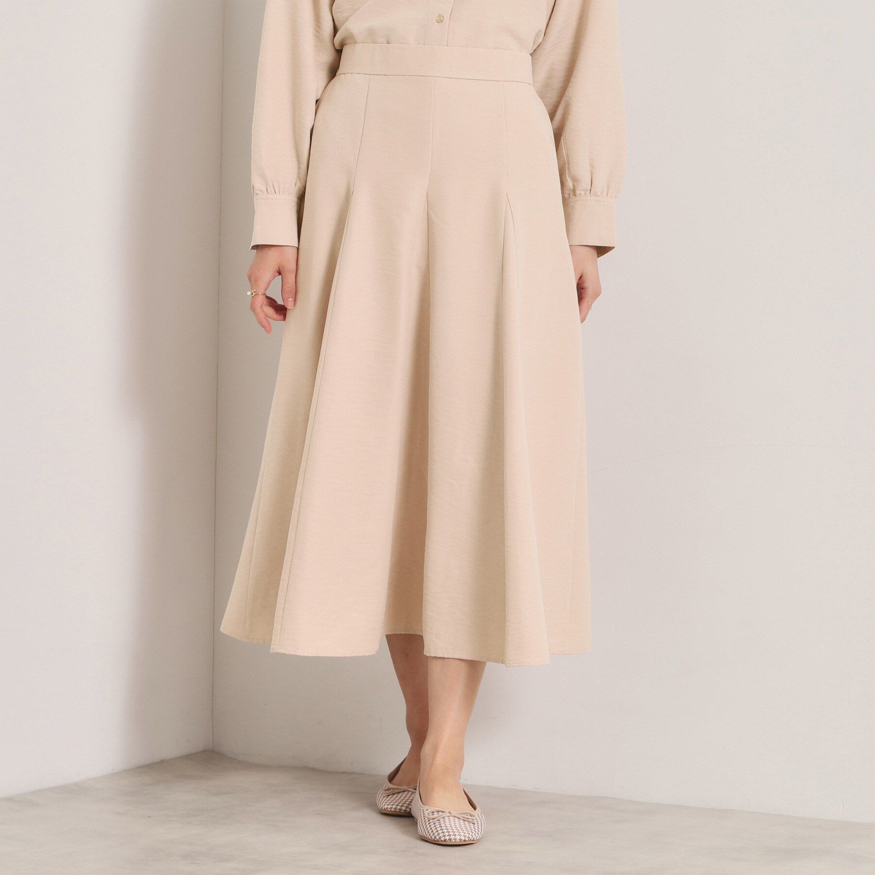 ITS&rsquo;DEMO「【手洗い可／セットアップ可】サテンピーチスカート」|スカート|