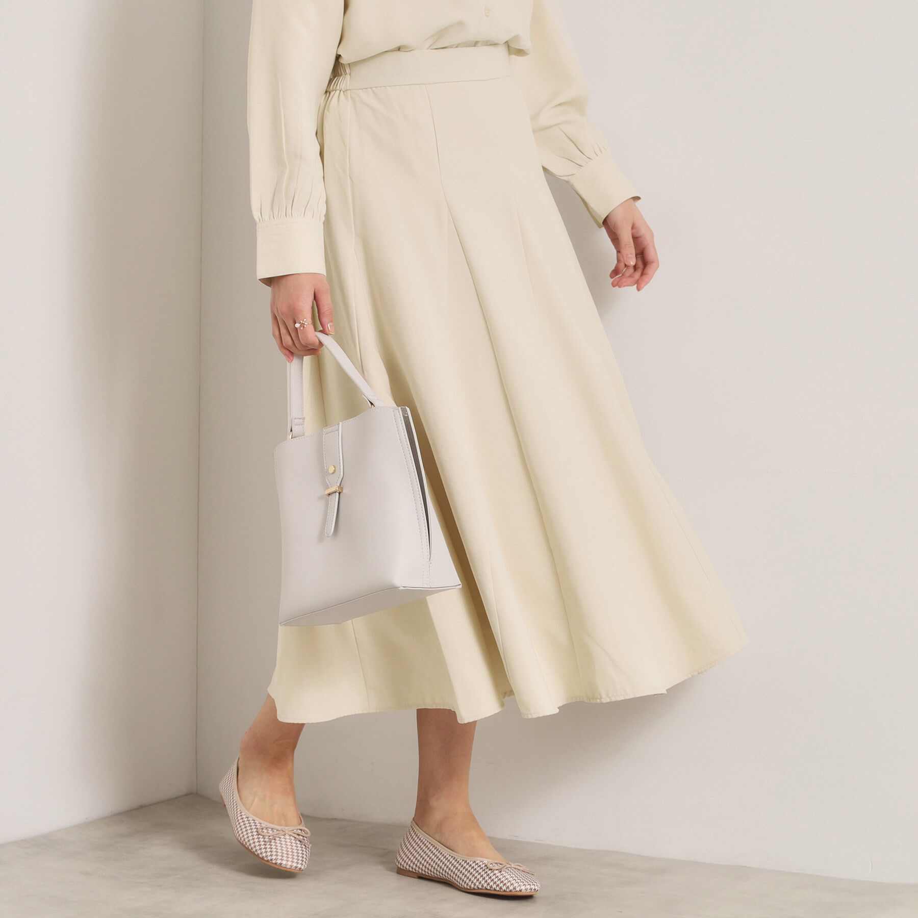 ITS&rsquo;DEMO「【手洗い可／セットアップ可】サテンピーチスカート」|スカート|