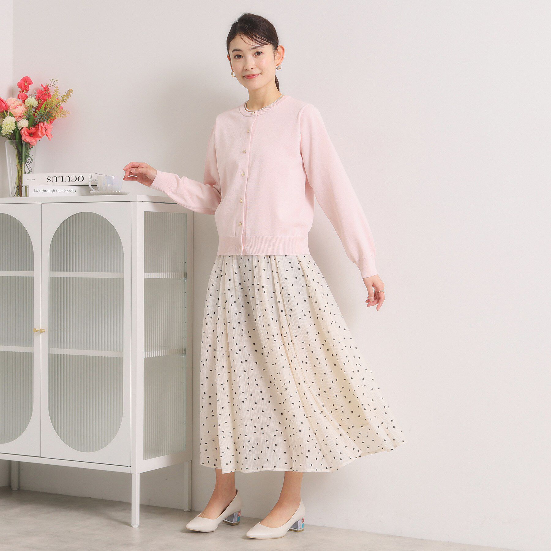 ITS&rsquo;DEMO「【縮みに強い／毛玉防止／洗濯機OK】タフニットクルーカーディガン」|カーディガン|