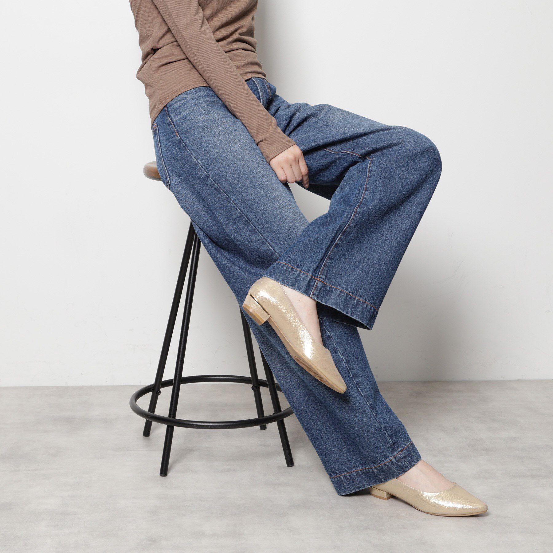 ESPERANZA「《定番》晴雨兼用クッションフラットパンプス」|パンプス|