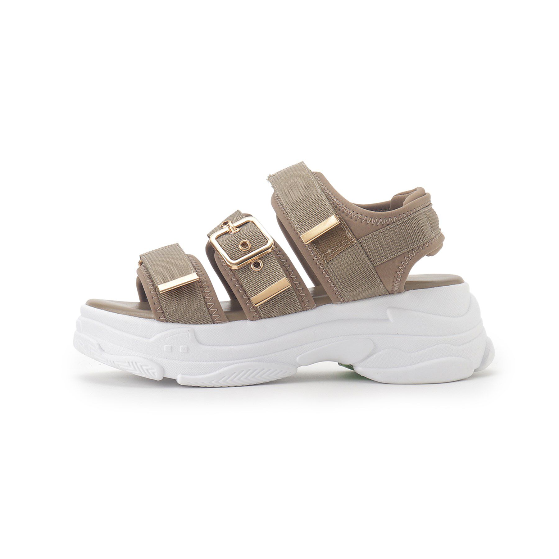 csT&P「軽量厚底ソール ゴールドベルトスポーツサンダル」|サンダル|