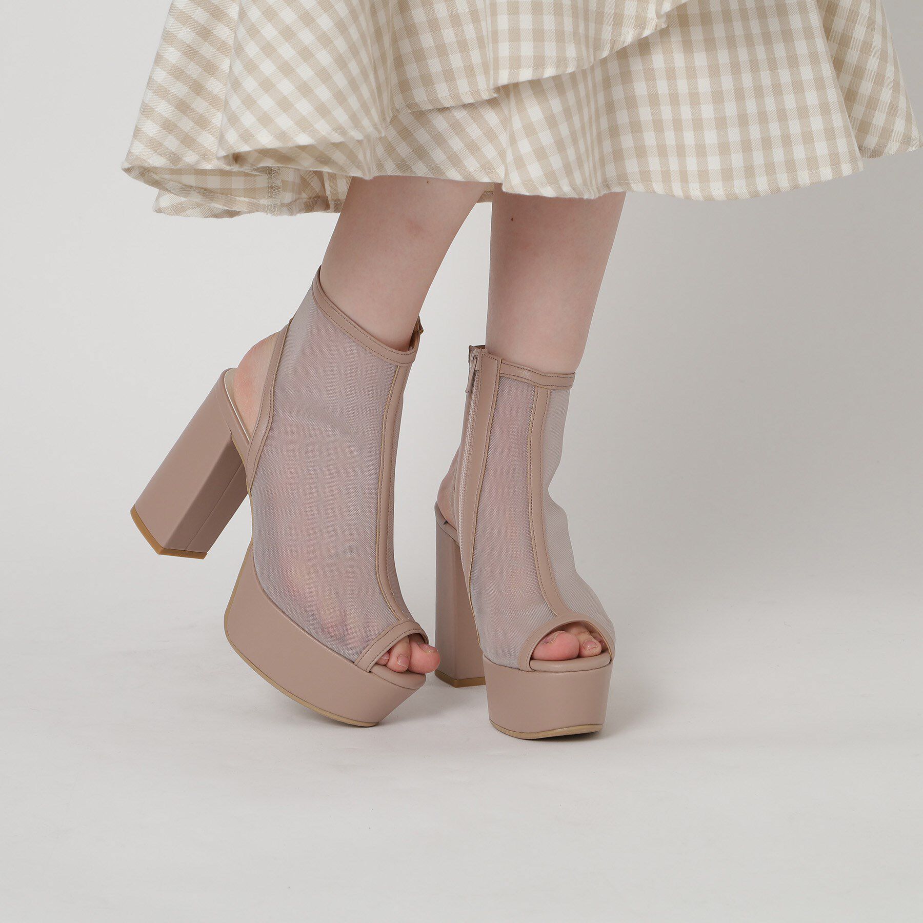 ESPERANZA「厚底ラク盛りブーツヒールサンダル」|ショートブーツ|