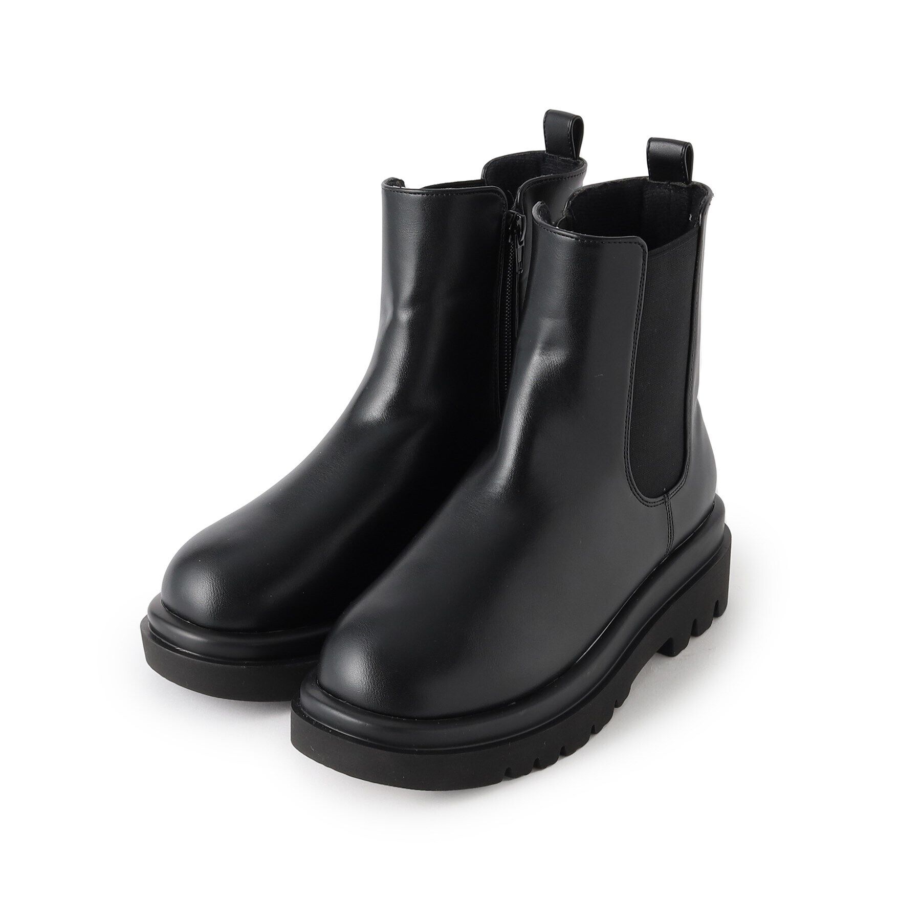 ESPERANZA「トラックソールサイドゴアショートブーツ【ESPERANZA_blanca】」|ショートブーツ|ﾌﾞﾗｯｸ(019)