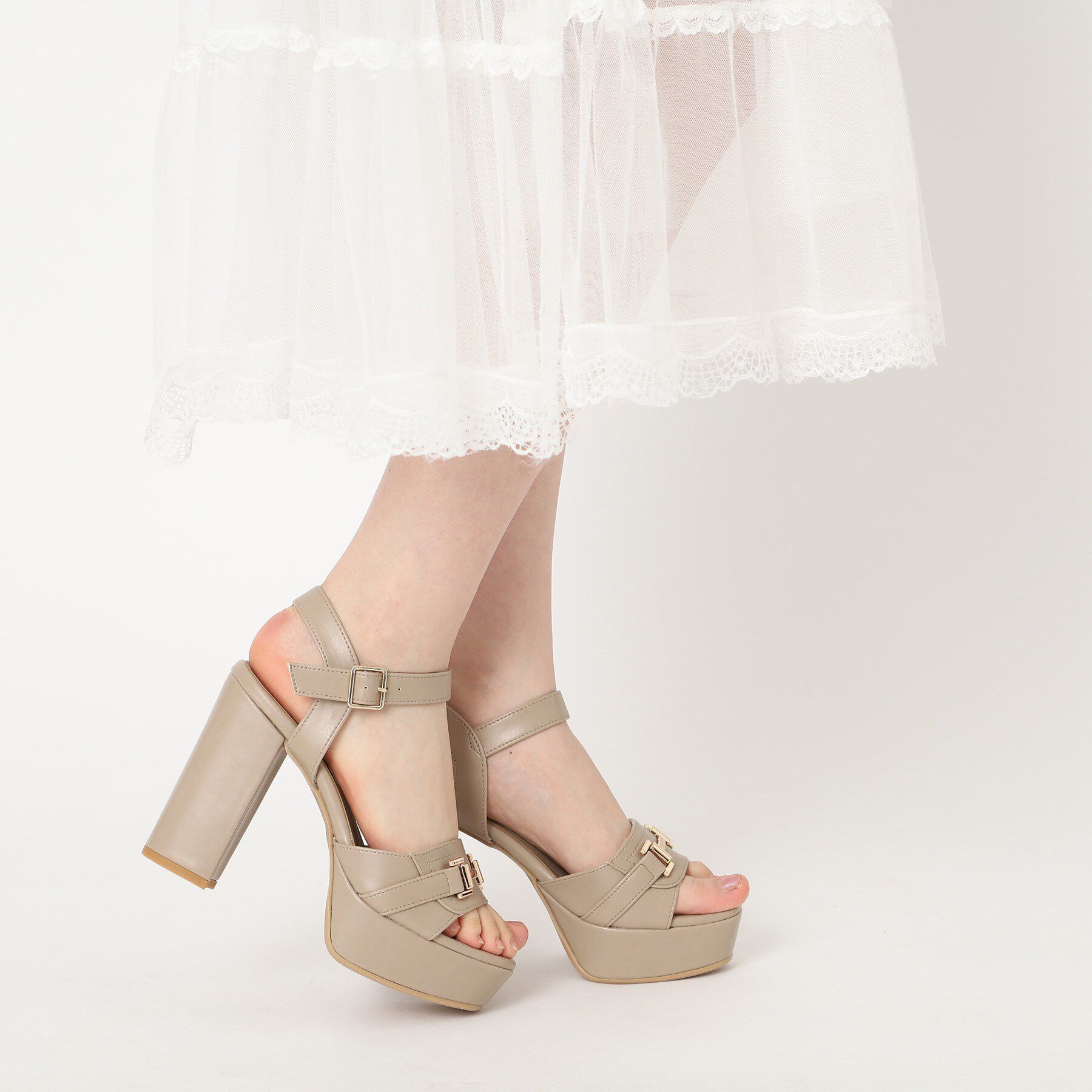 ESPERANZA「アッパービット厚底ヒールサンダル」|サンダル|