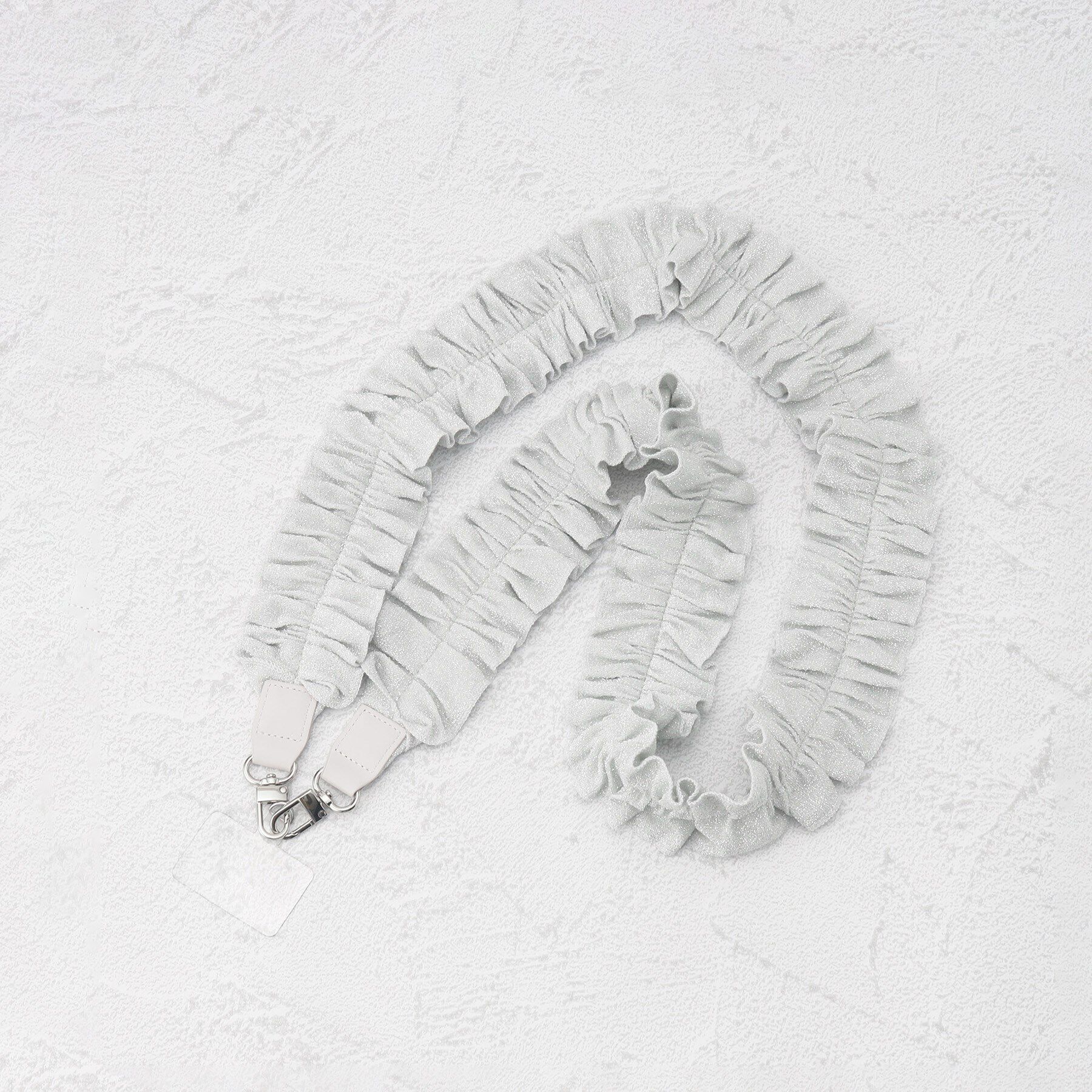 Grandedge「フリルリボンストラップ」|ストラップ|ﾎﾜｲﾄ(001)