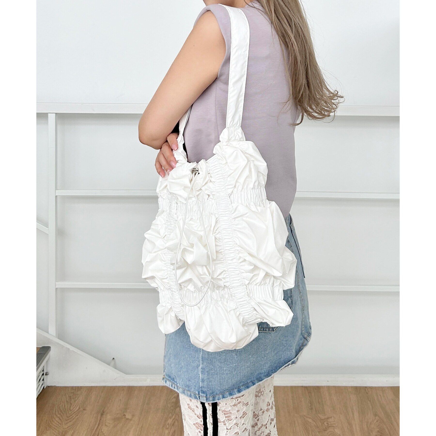 Ober Tashe「くしゅくしゅワンハンドルバッグ」|ハンドバッグ|