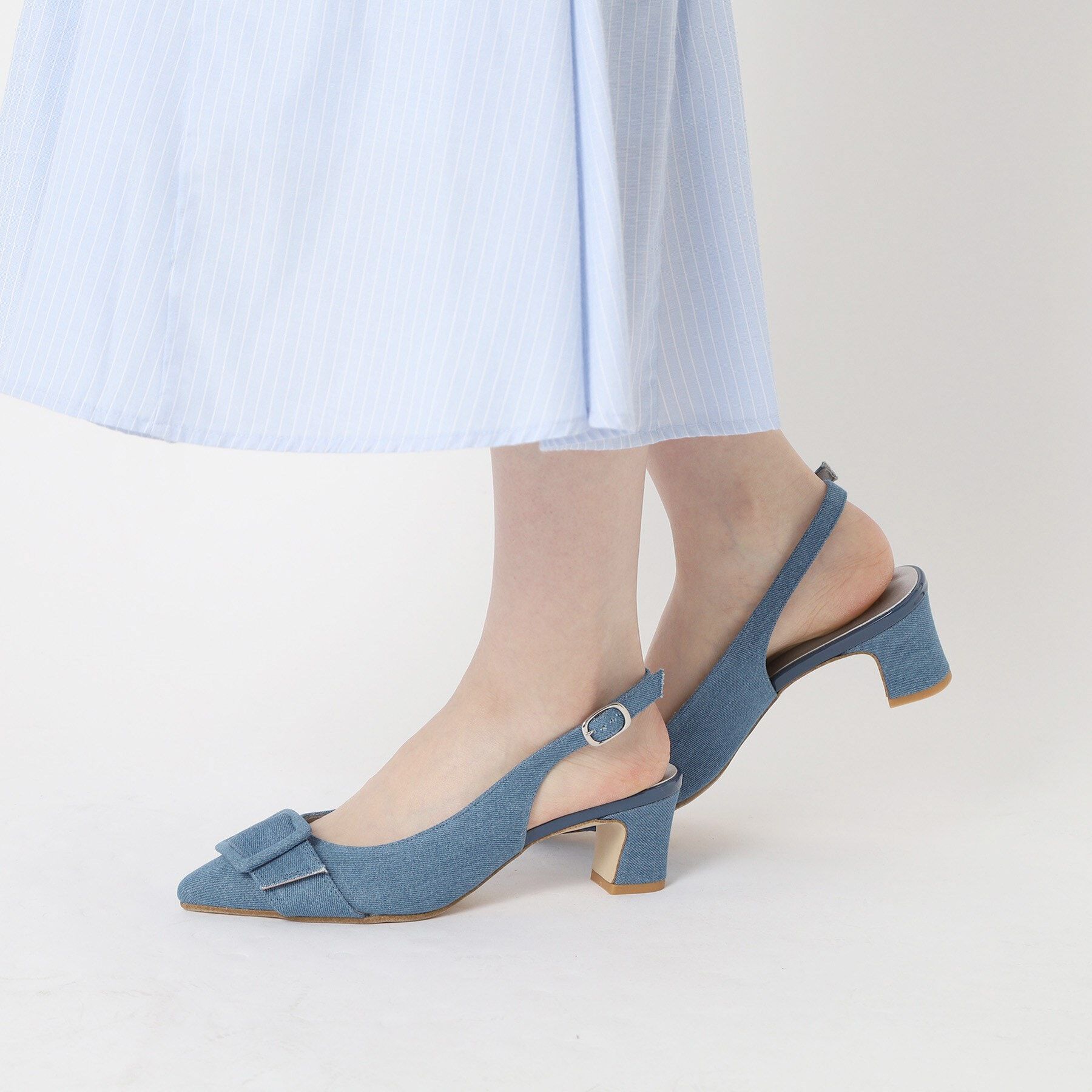 ESPERANZA「バックストラップバックルヒールパンプス」|パンプス|