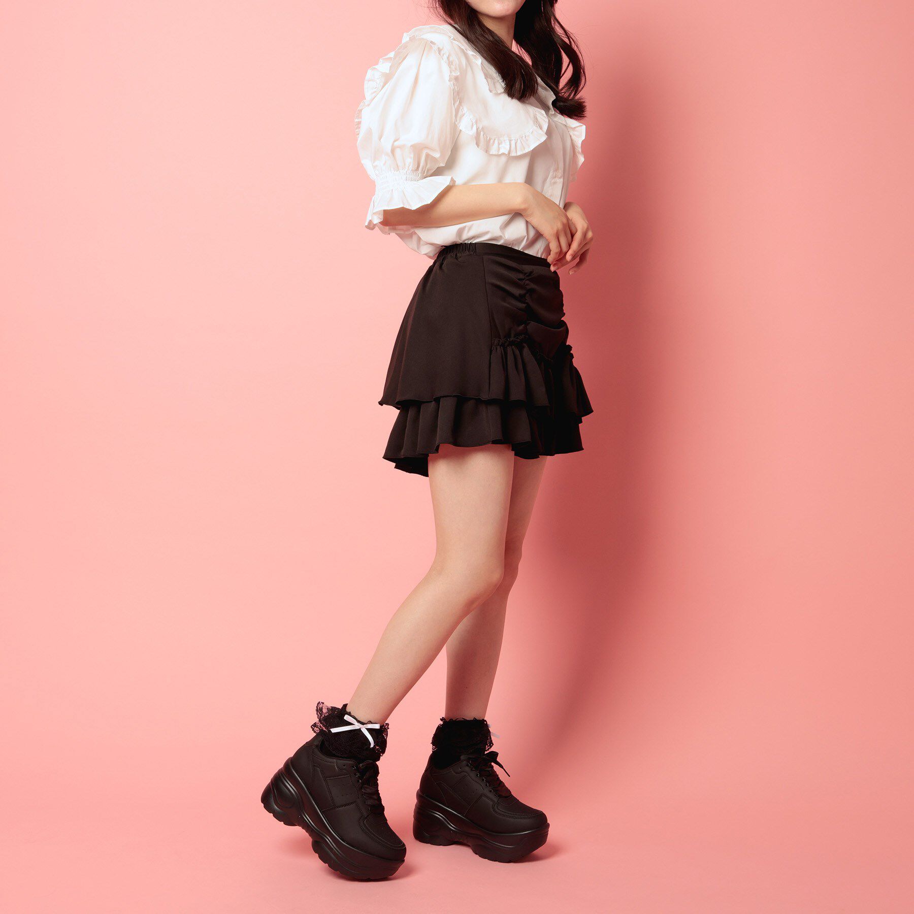 csT&P「厚底リボン取り外し可スニーカー」|スニーカー|