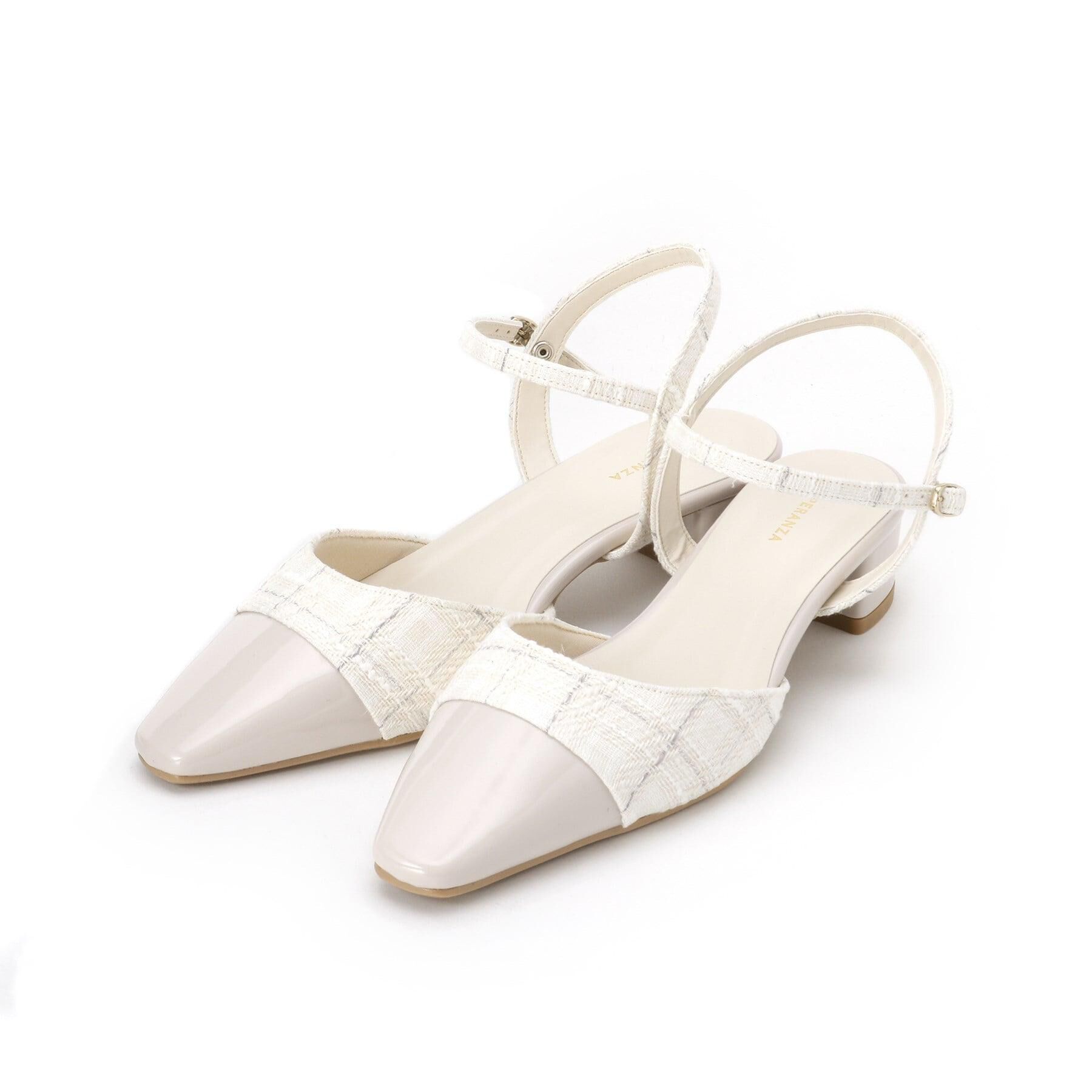 ESPERANZA「エナメル&times;ツイードストラップパンプス」|サンダル|