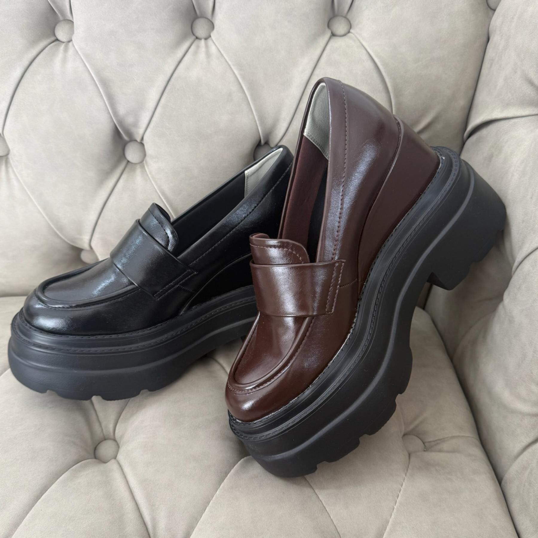 ESPERANZA「【EC先行販売】ボリューム厚底ローファー」|パンプス|