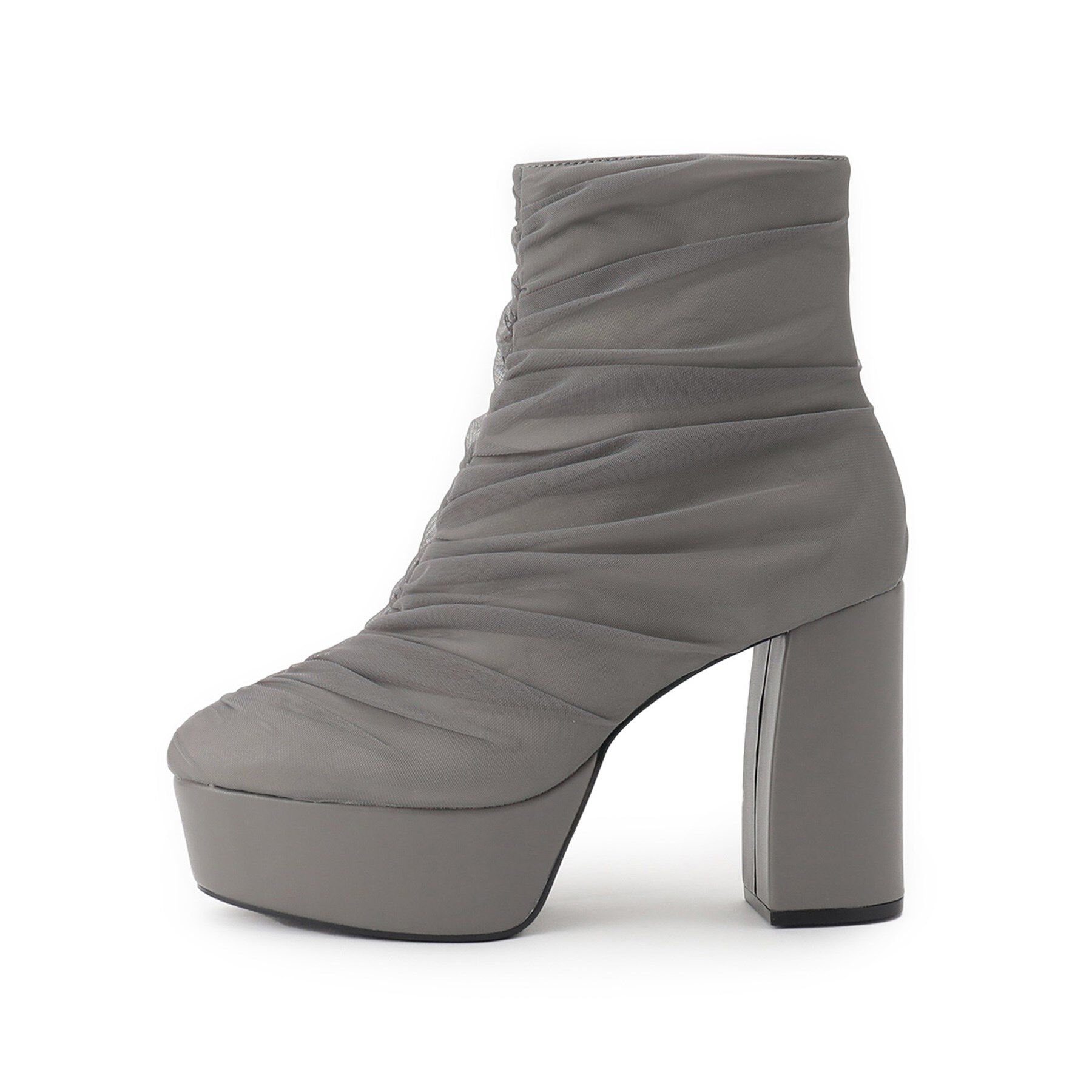 ESPERANZA「【EC先行販売】【ラク盛り／ショートブーツ】リピーター続出／脚長美脚 厚底シャーリングブーツ」|ショートブーツ|