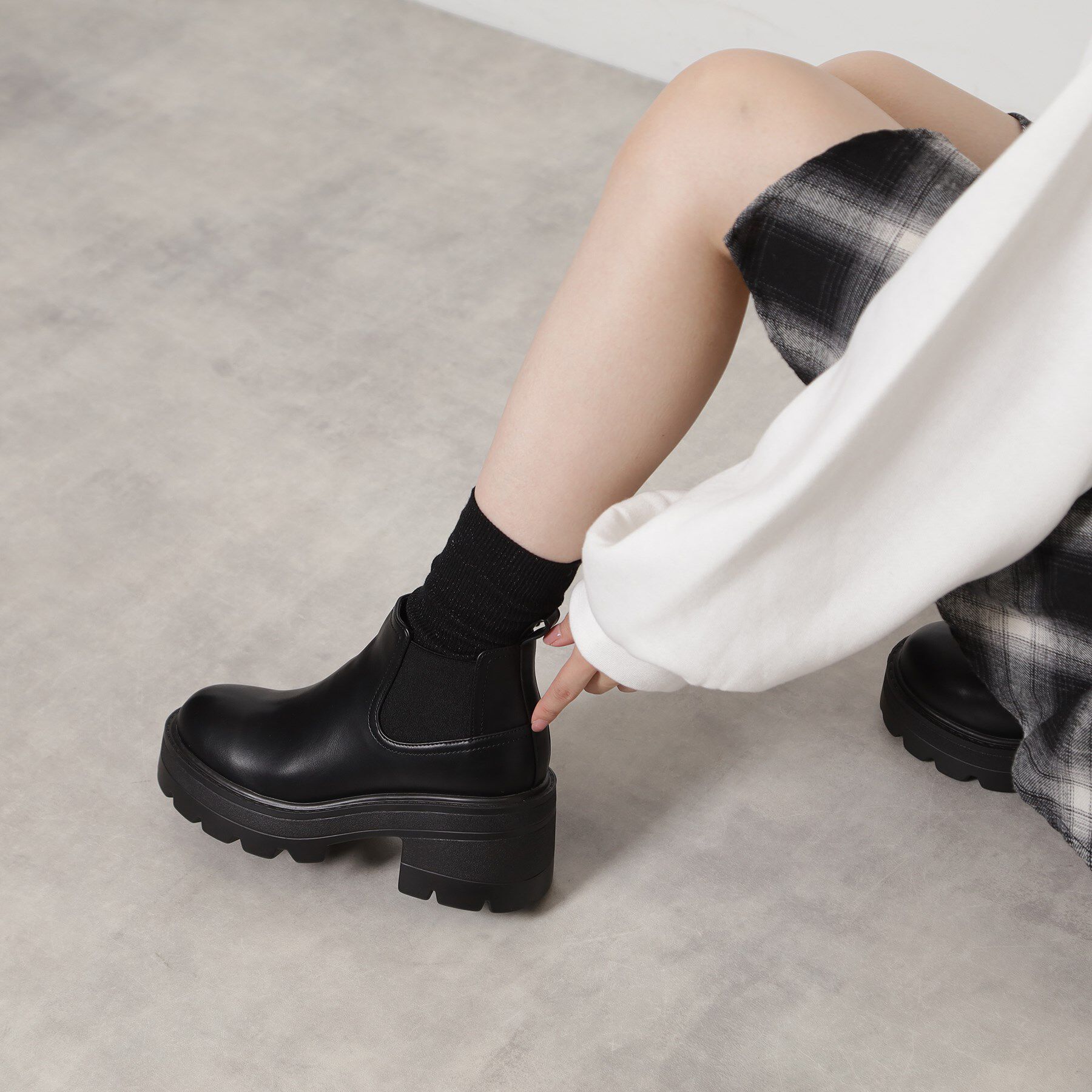 ESPERANZA「【レイン対応】サイドゴアショートブーツ」|ショートブーツ|