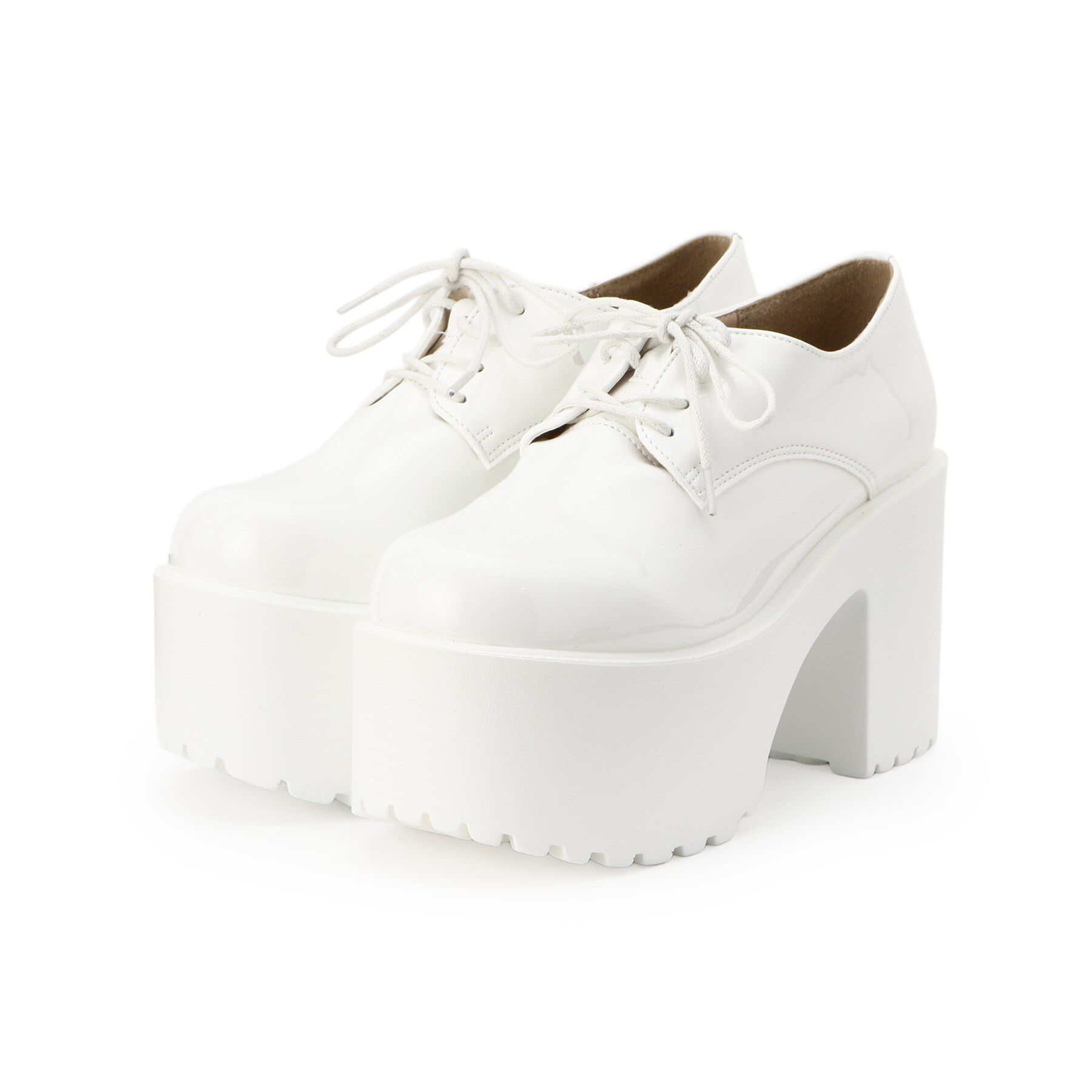 csT&P「厚底レースアップマニッシュパンプス」|パンプス|