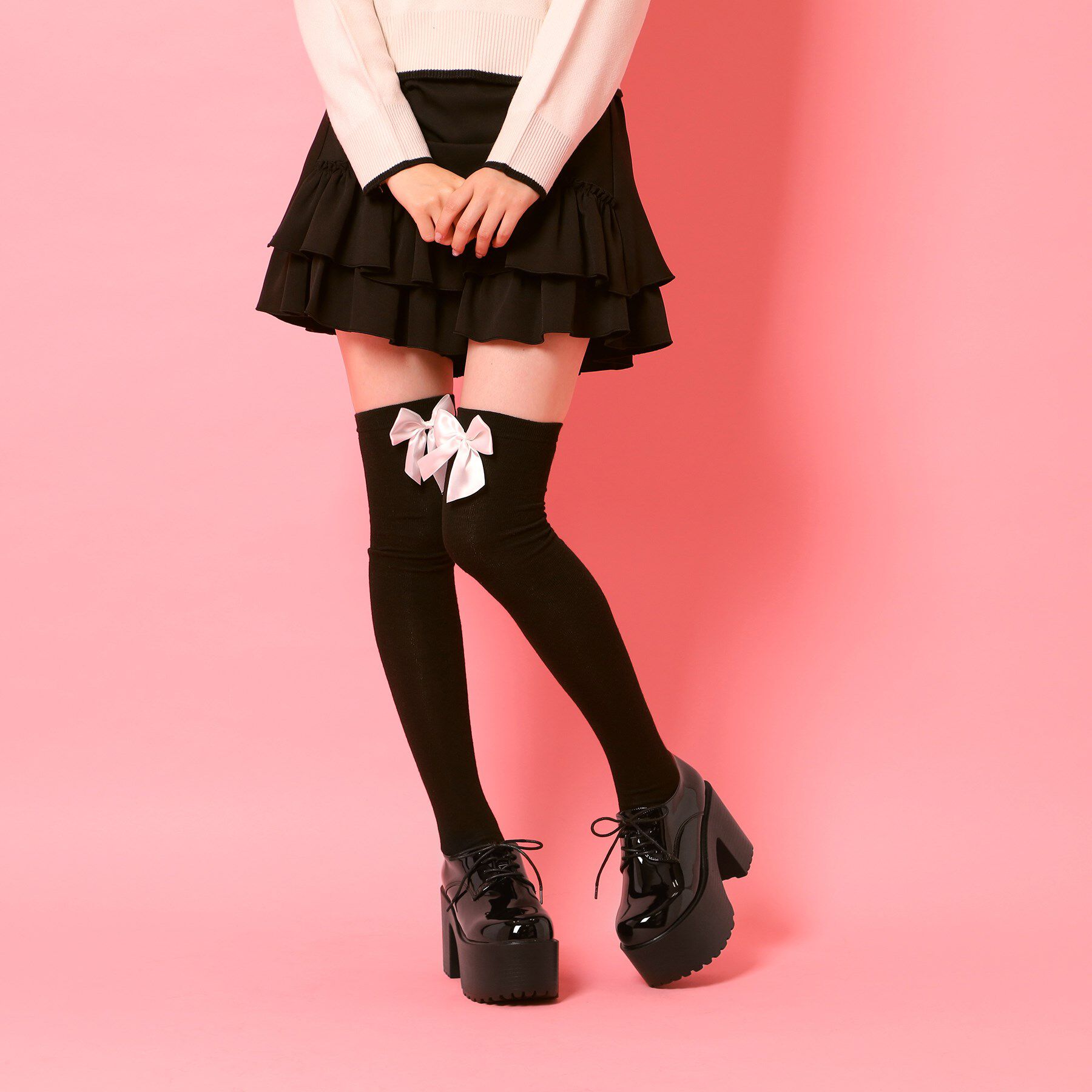 csT&P「厚底レースアップマニッシュパンプス」|パンプス|