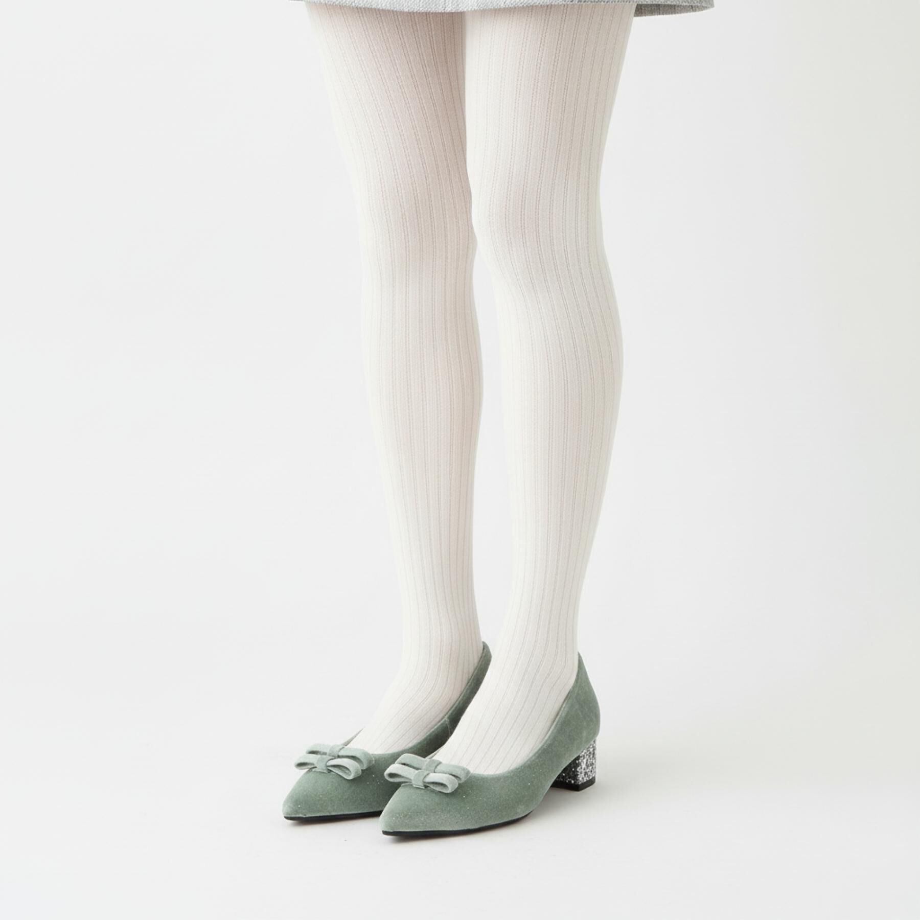 ESPERANZA「ラメベルベットダブルリボンパンプス」|パンプス|ブルー(392)