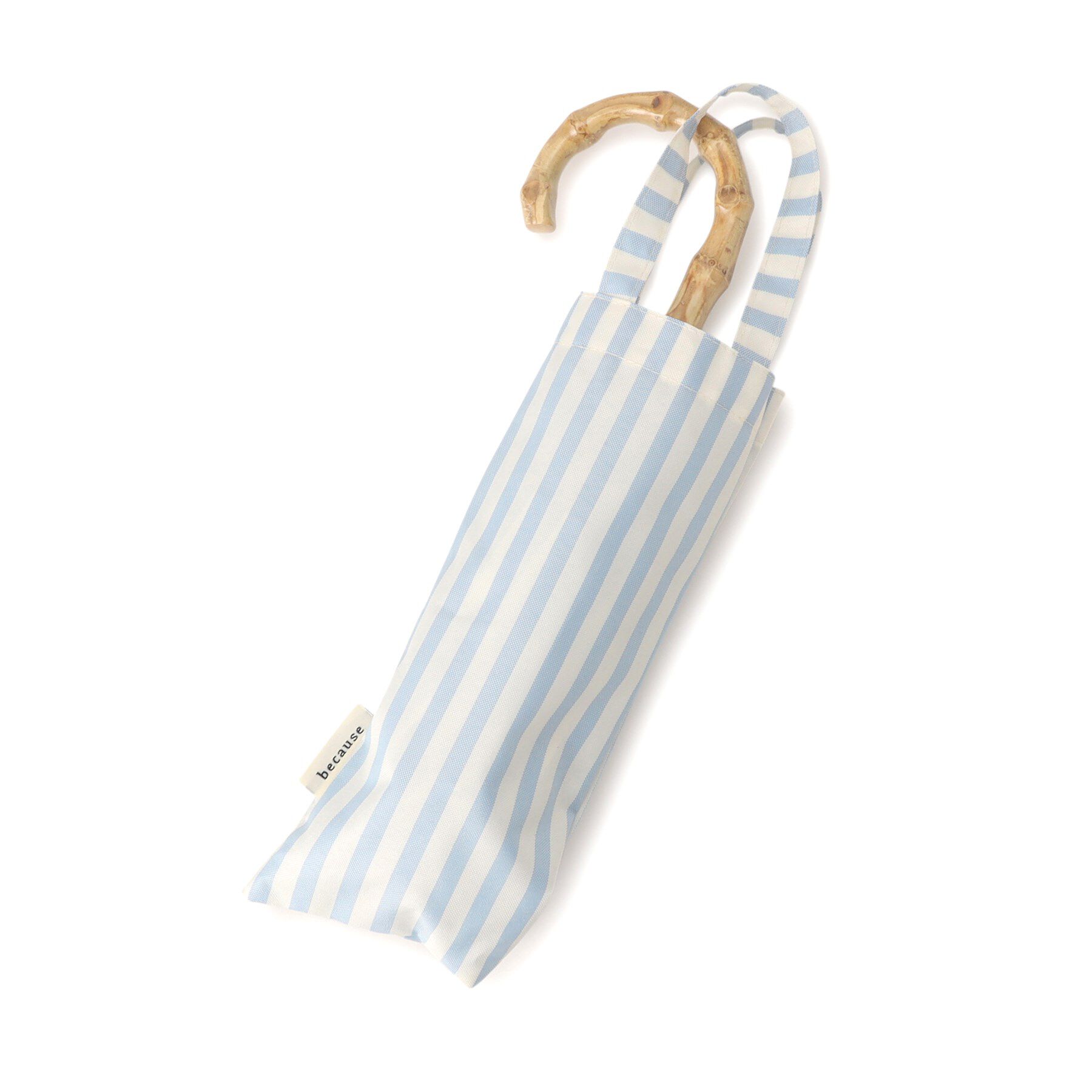 Ober Tashe「紫外線遮蔽率90％以上 晴雨兼用 日傘 折りたたみ UVカット 紫外線対策 バンブーハンドル ボーダ」|傘|