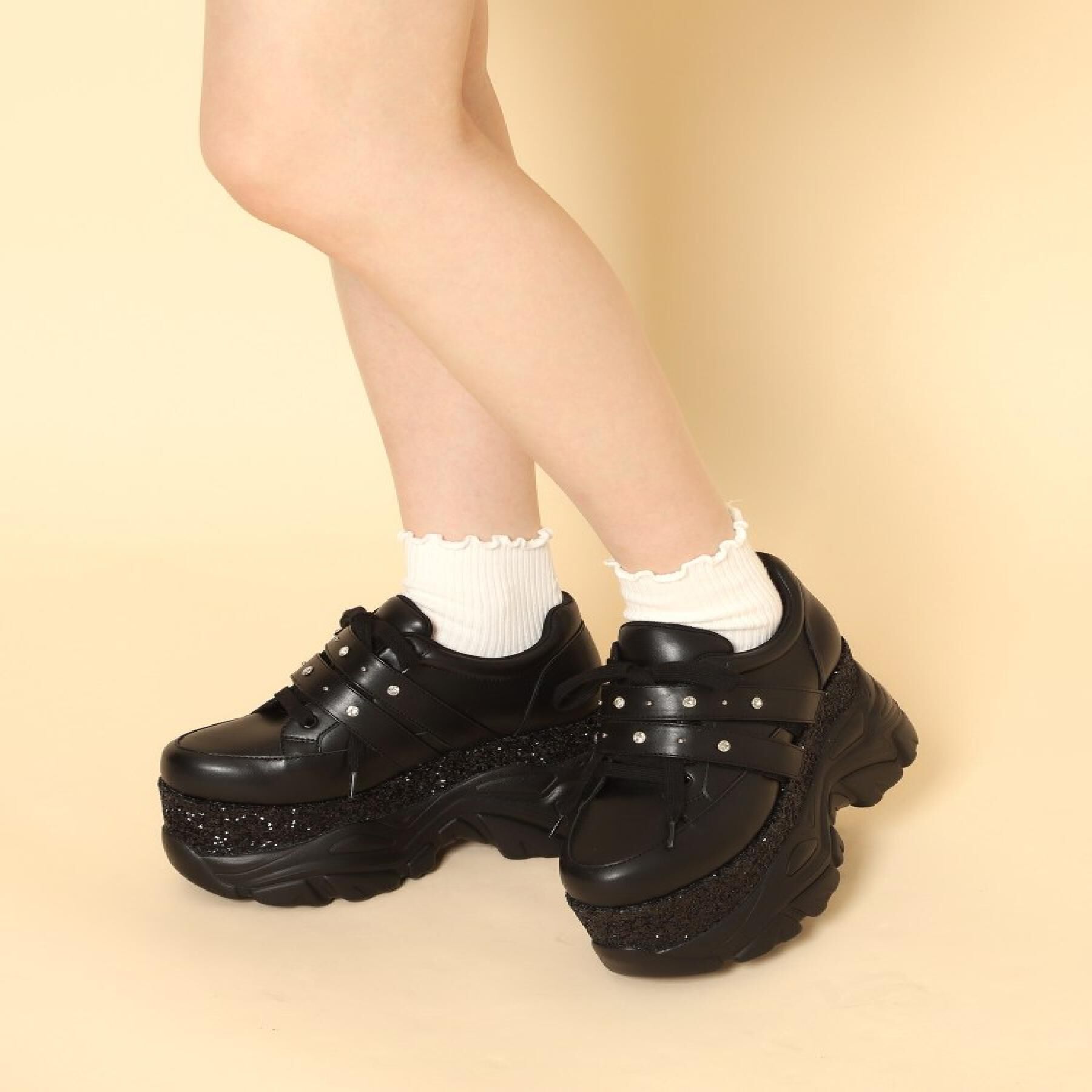 ESPERANZA「ラインストーンスタッズ厚底スニーカー」|スニーカー|