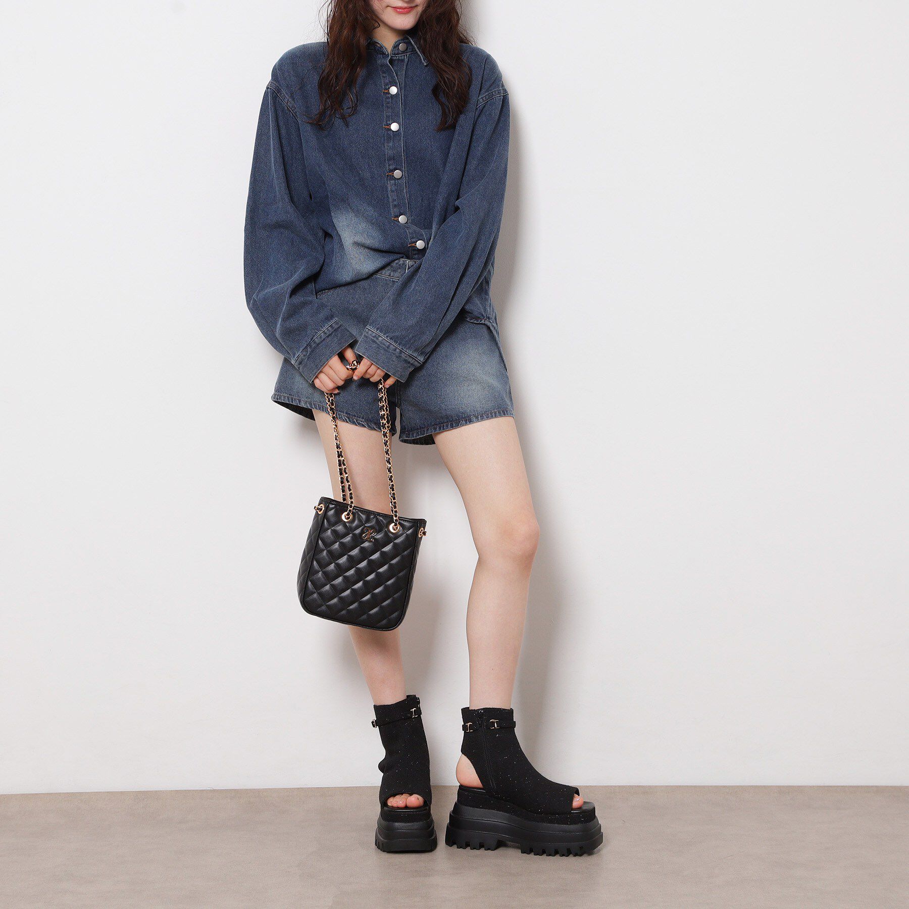 ESPERANZA「ボリューム厚底ブーツサンダル」|ショートブーツ|