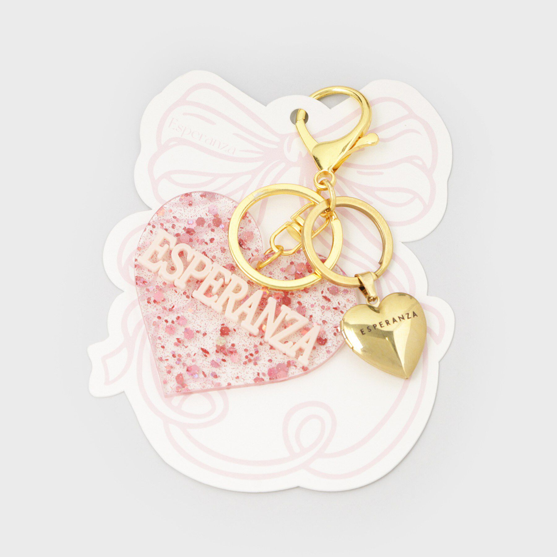 ESPERANZA「ハート型ロケットチャーム」|キーケース|