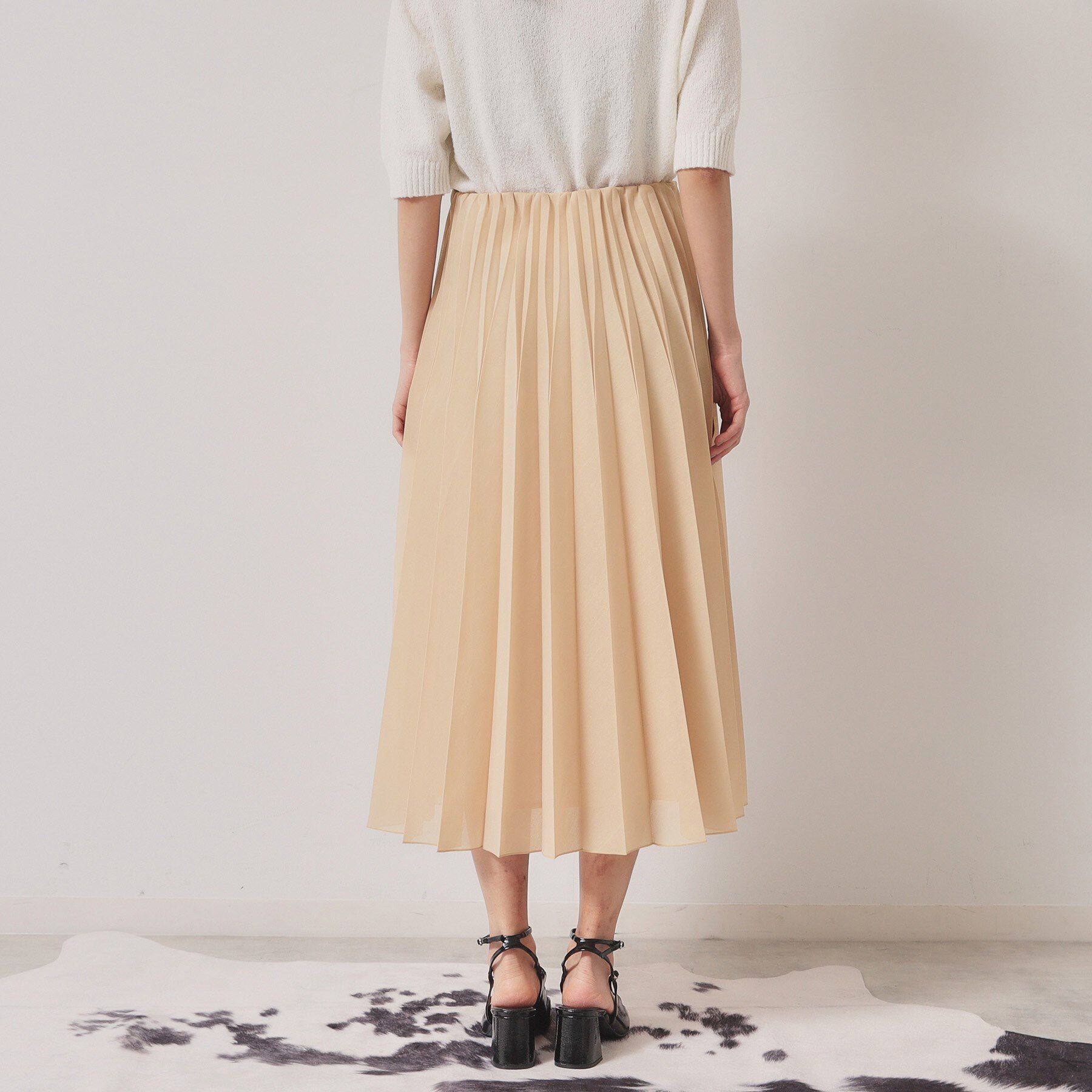 SunaUna「【オーガンジー】プリーツロングスカート」|スカート|