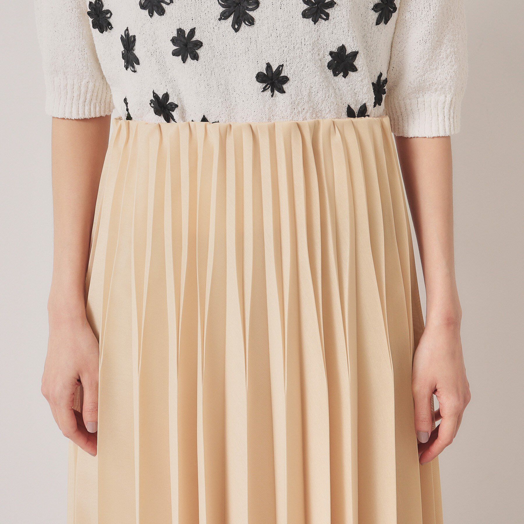 SunaUna「【オーガンジー】プリーツロングスカート」|スカート|