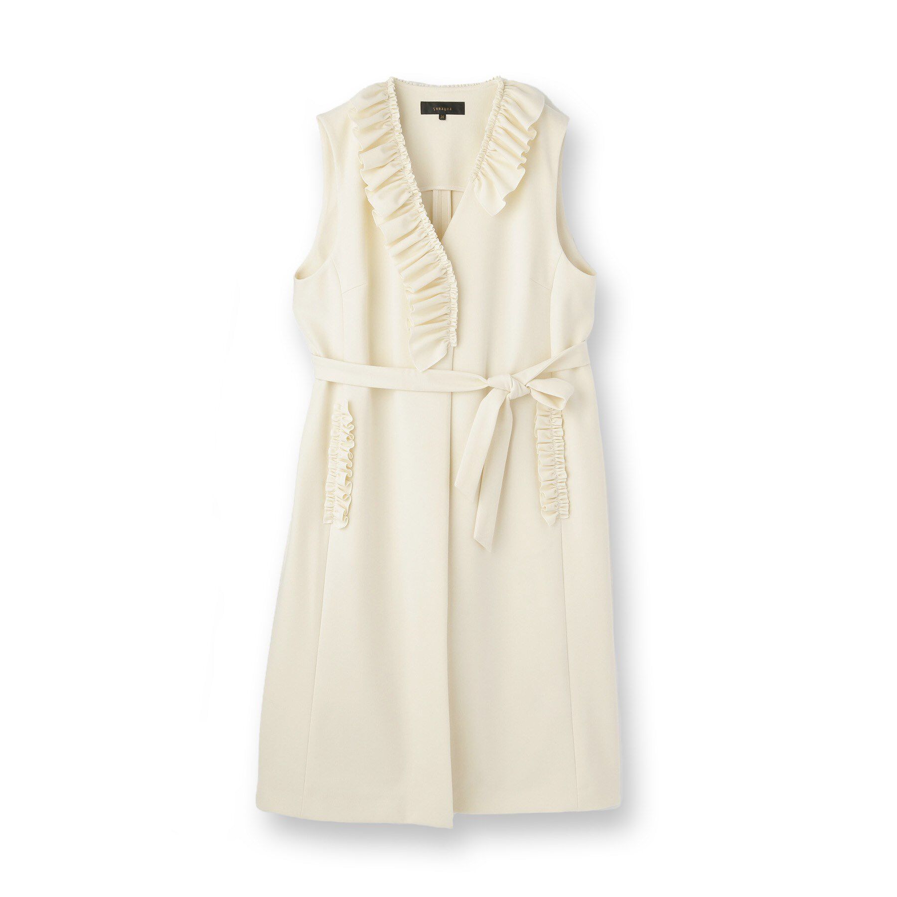 SunaUna「【COLLECTION LINE】フリルスリーブレスジレ」|ベスト・ジレ|