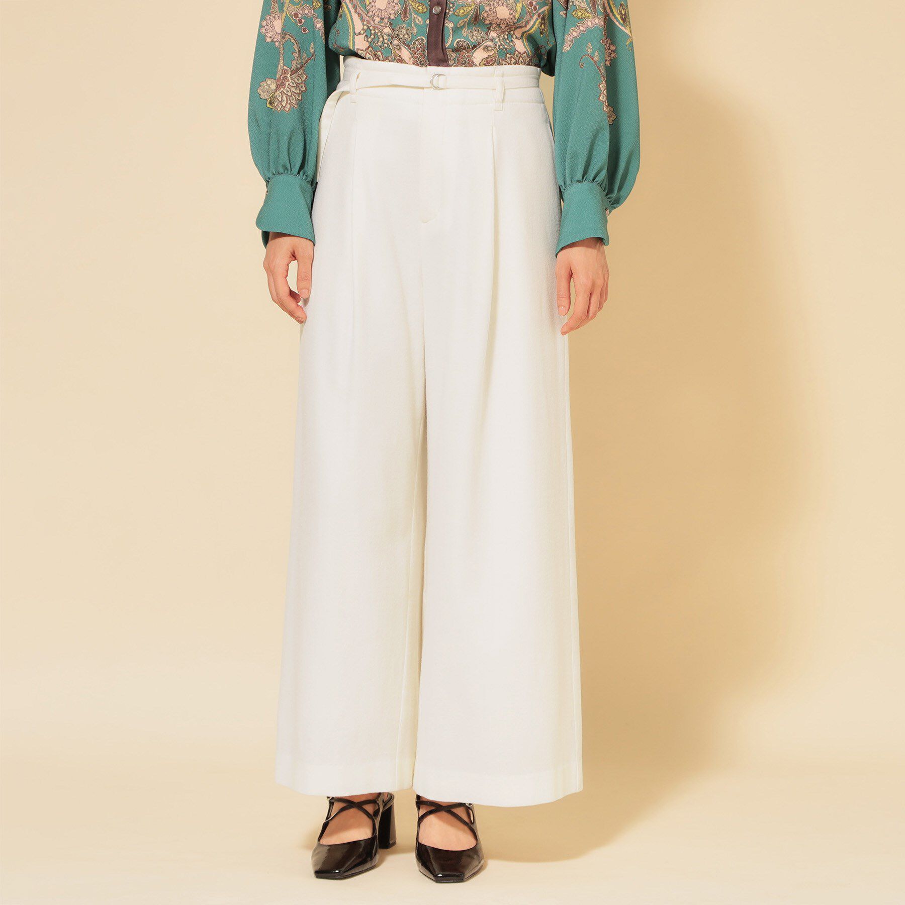 SunaUna「【COLLECTION LINE】ベルト付ガウチョパンツ」|その他|