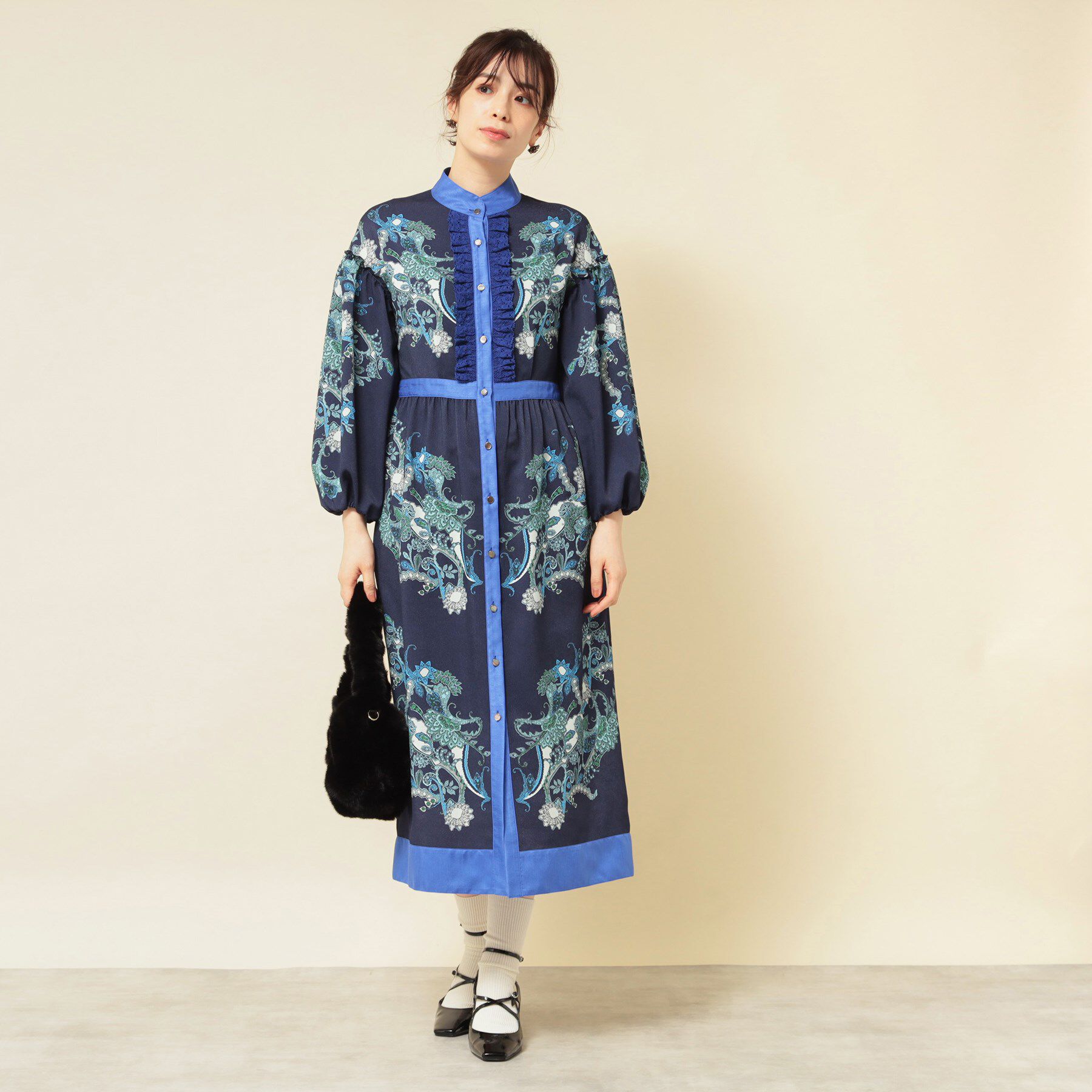 SunaUna「【COLLECTION LINE】オリエンタルパネル柄ワンピース」|ワンピース|